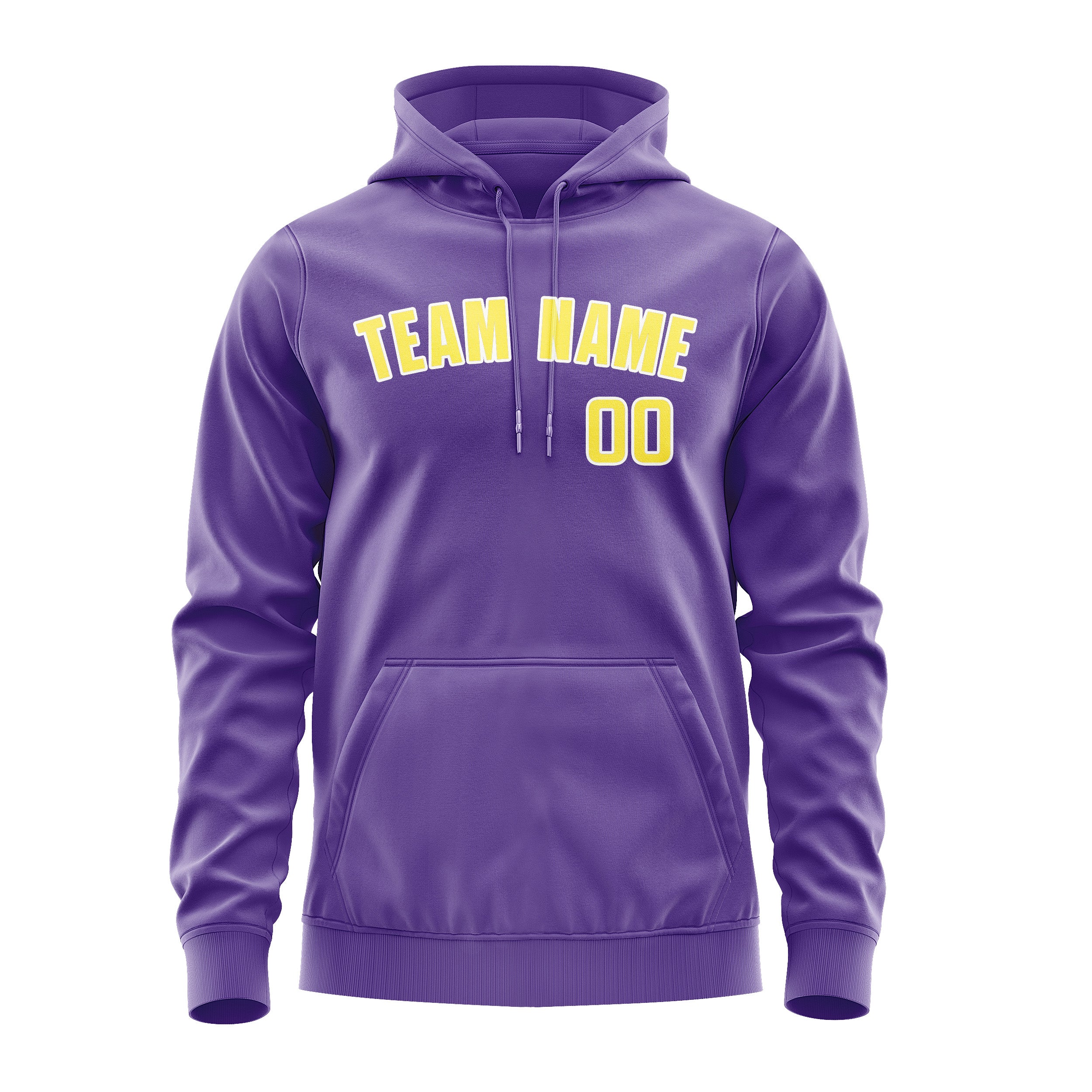 Maßgeschneidertes Lavendel Blassgelb Hoodie