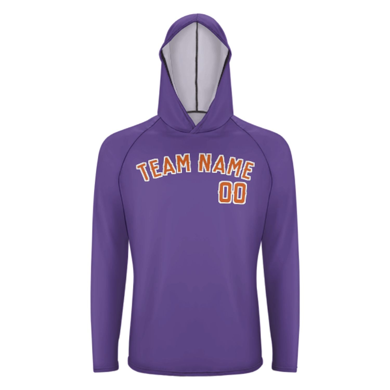 Maßgeschneidertes Lavendel Orange UV-Hoodie