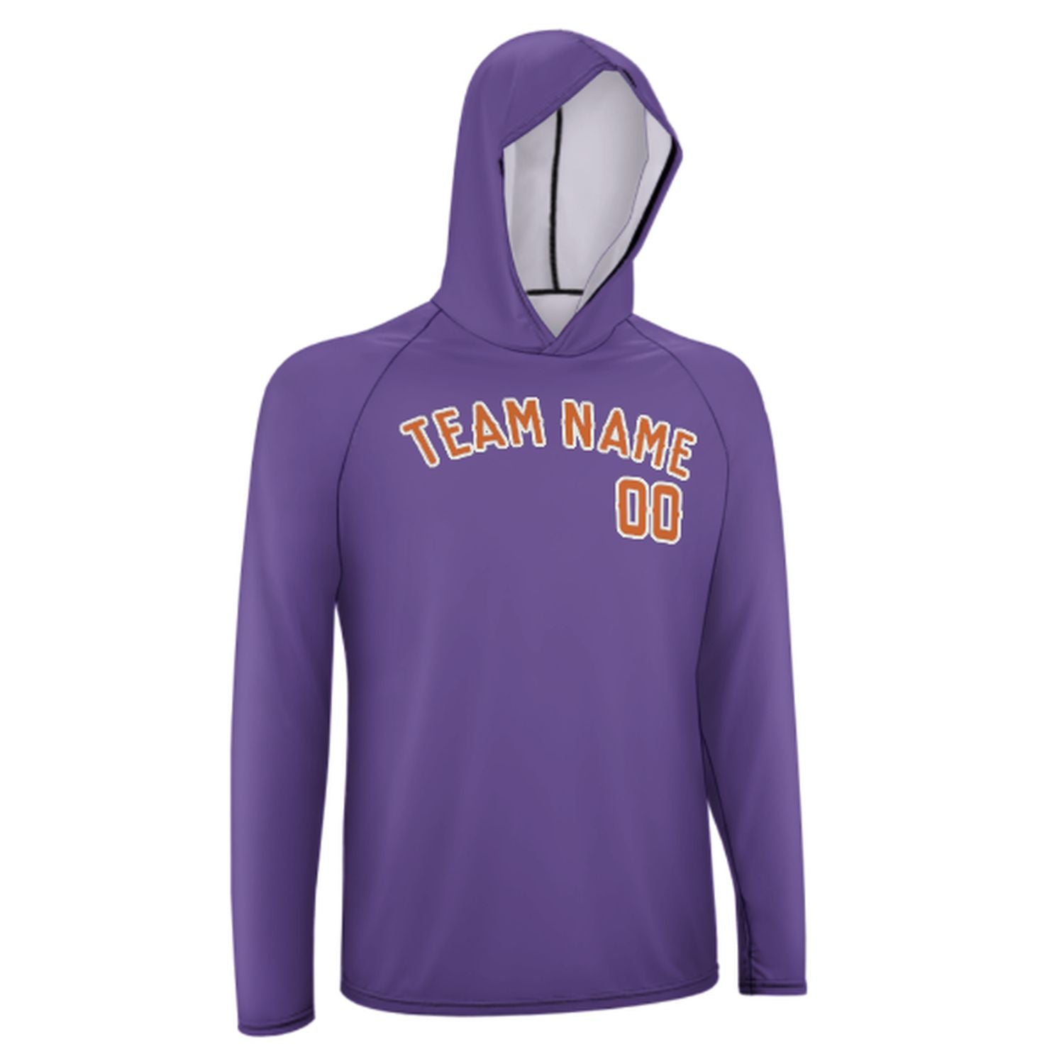 Maßgeschneidertes Lavendel Orange UV-Hoodie
