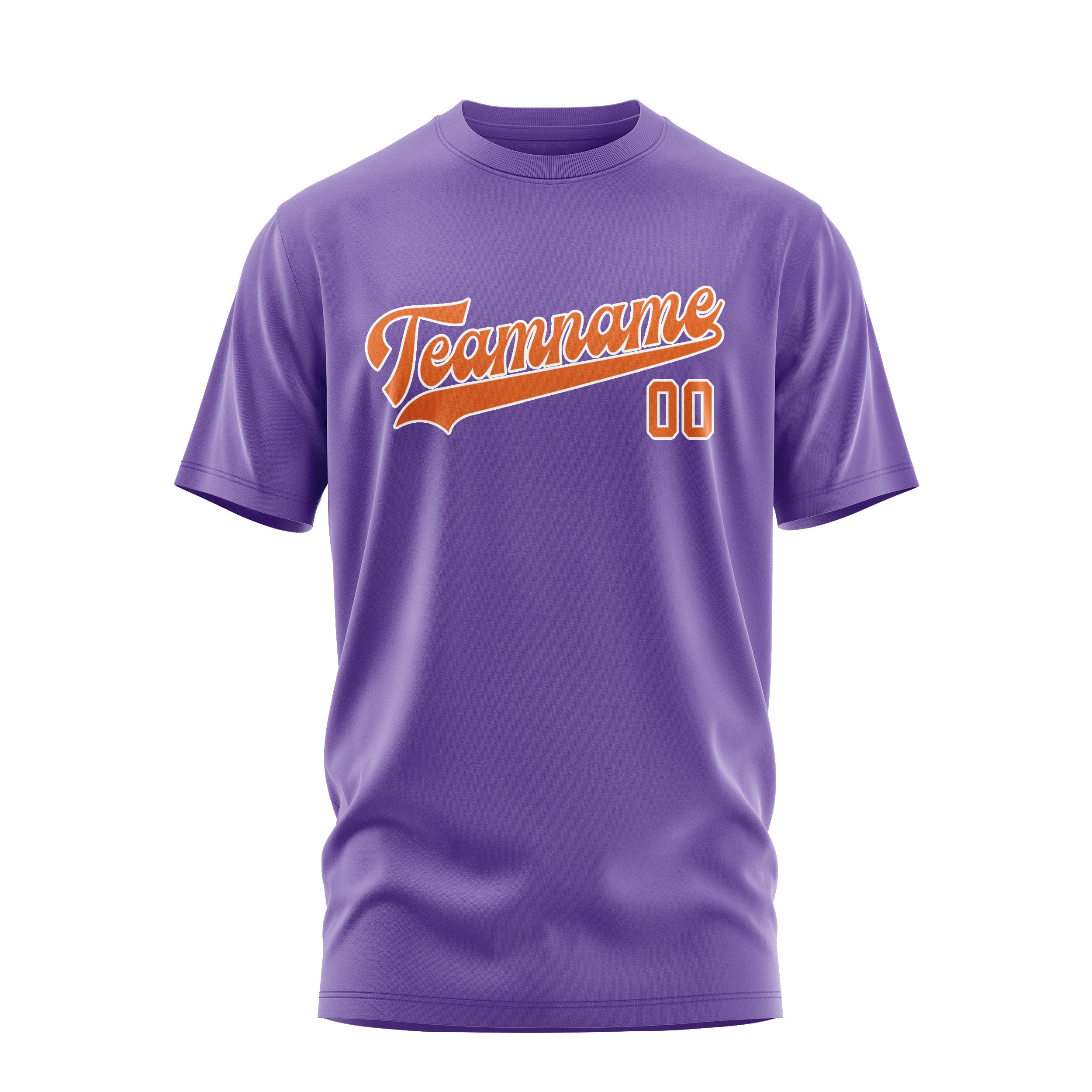 Maßgeschneidertes Lavendel Orange T-Shirt