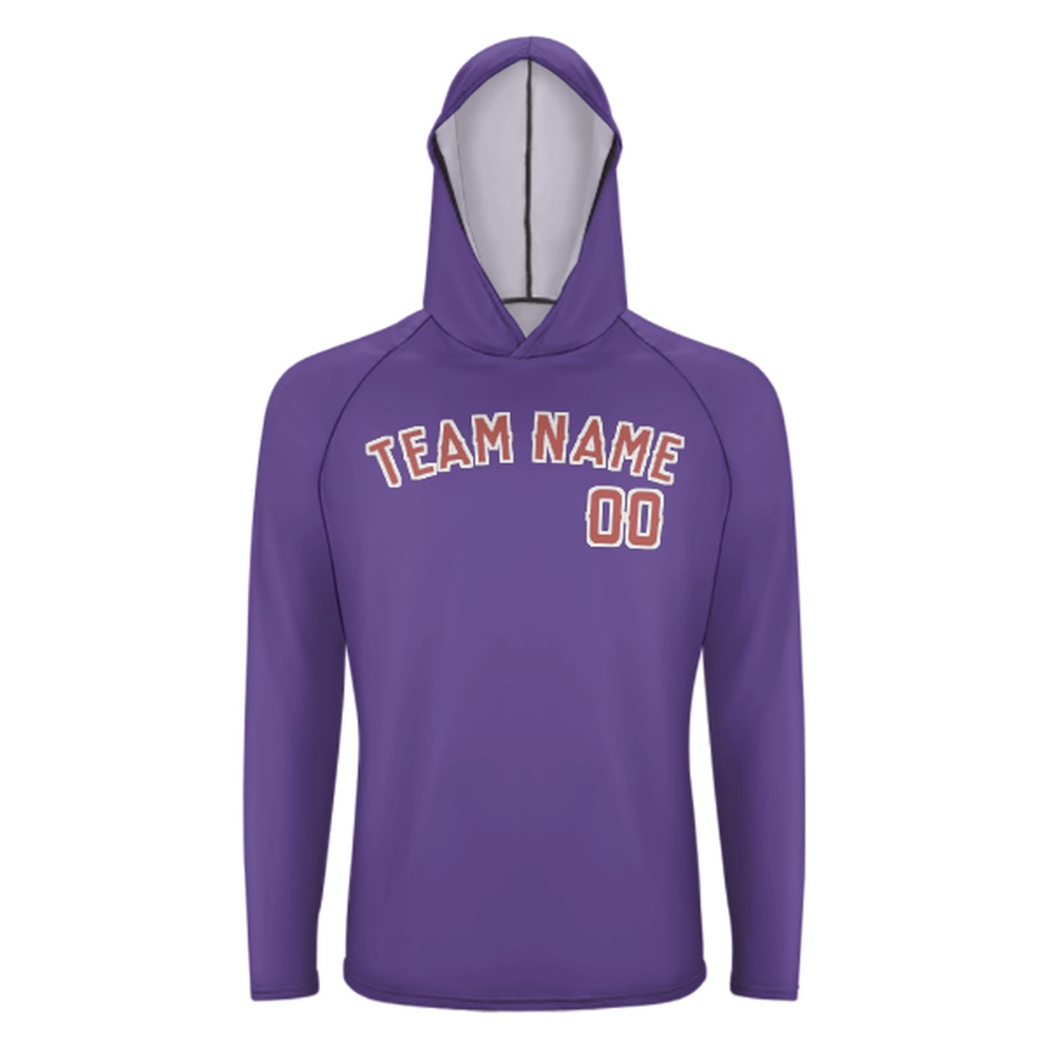 Maßgeschneidertes Lavendel Kupferrose UV-Hoodie