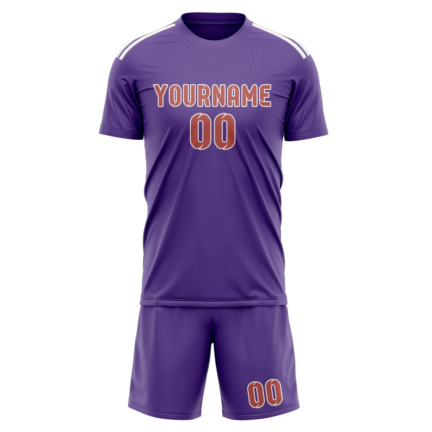 Maßgeschneidertes Professionelles Lavendel Kupferrose Fußballtrikot-Set