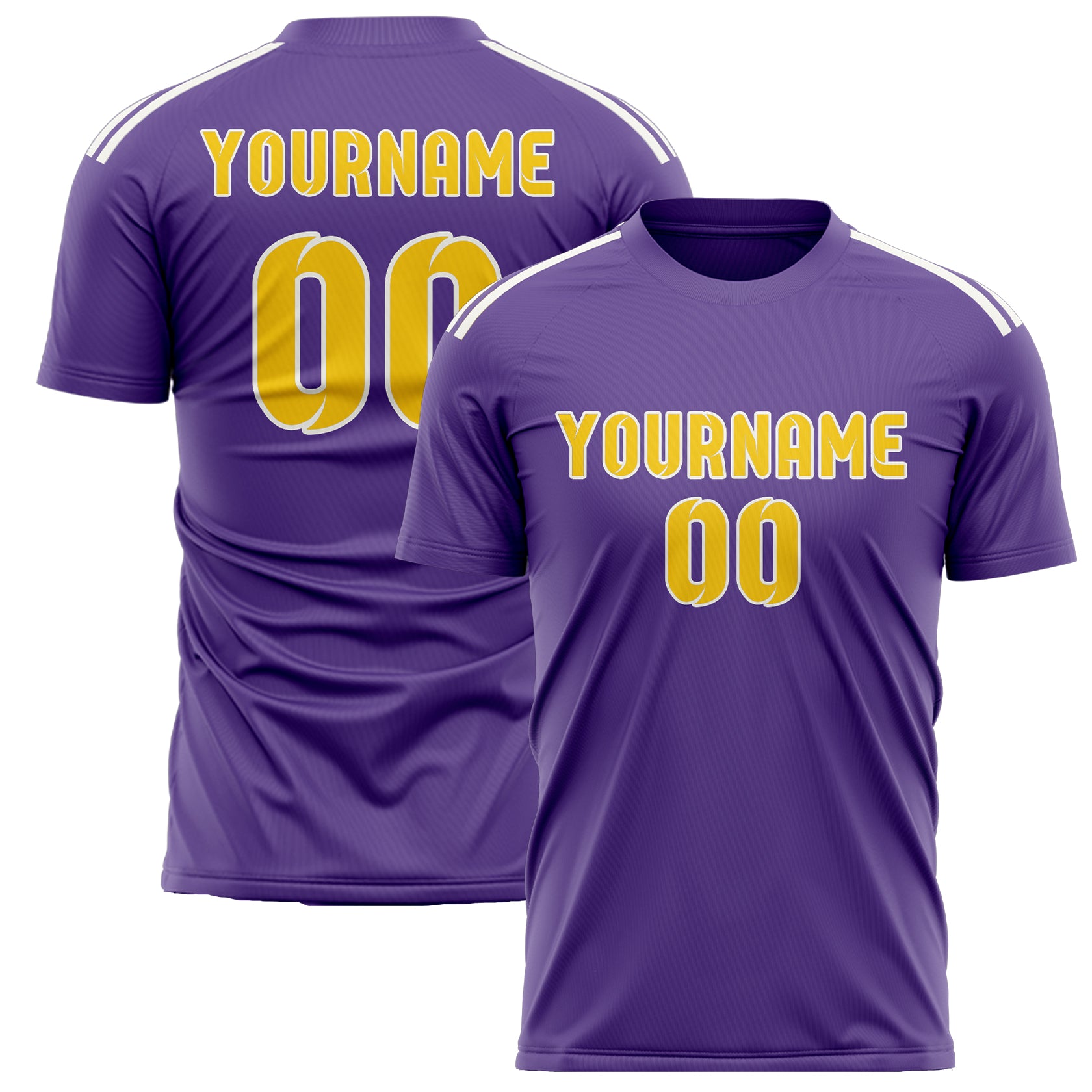 Benutzerdefiniertes Professionelles Lavendel Gold Fußballtrikot