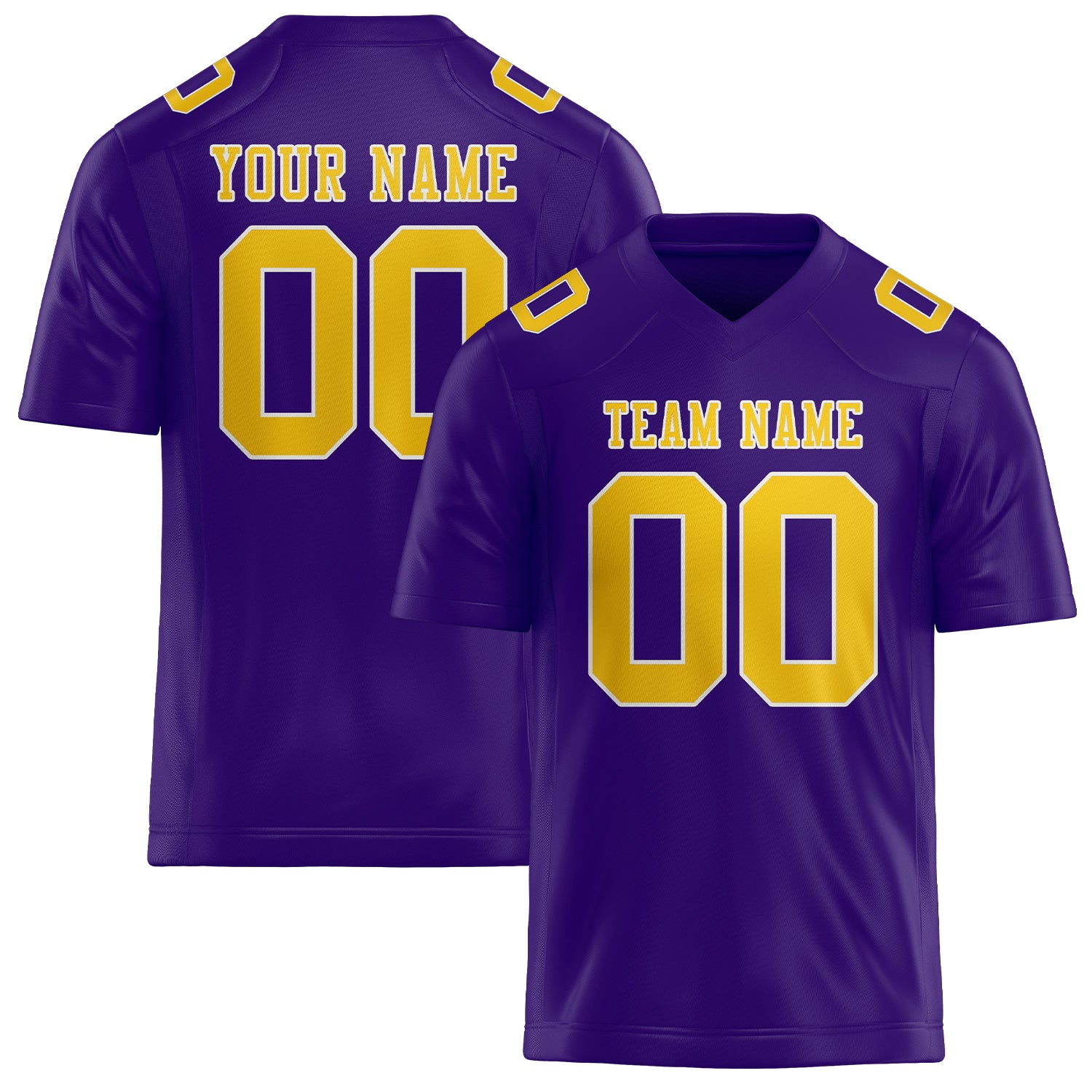 Maglia da rugby personalizzata color lavanda e oro professionale