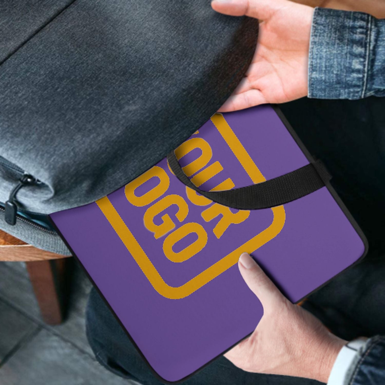 Maßgeschneidertes Lavendel Yellow Laptop Tasche