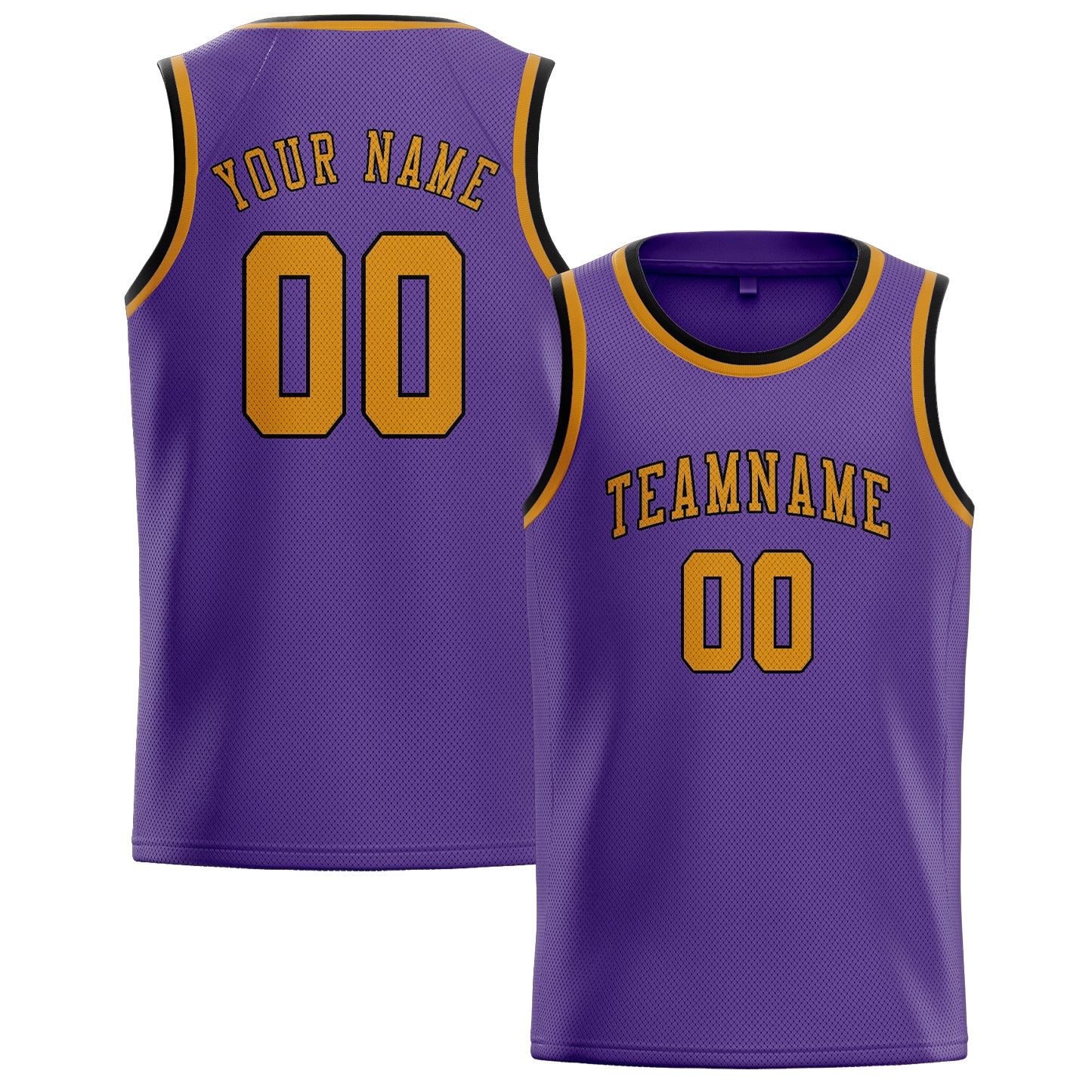 Benutzerdefiniertes Professionelles Lavendel Gelb Basketballtrikot