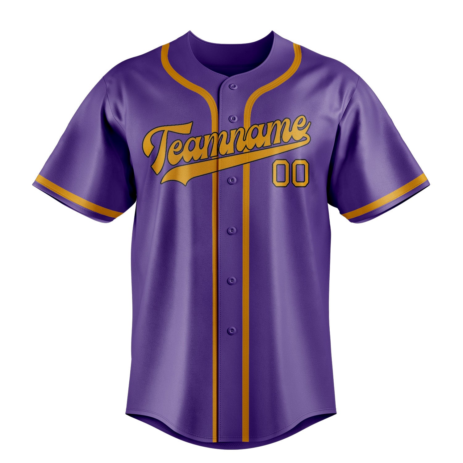 Benutzerdefiniertes Professionelles Lavendel Gelb Baseballtrikot
