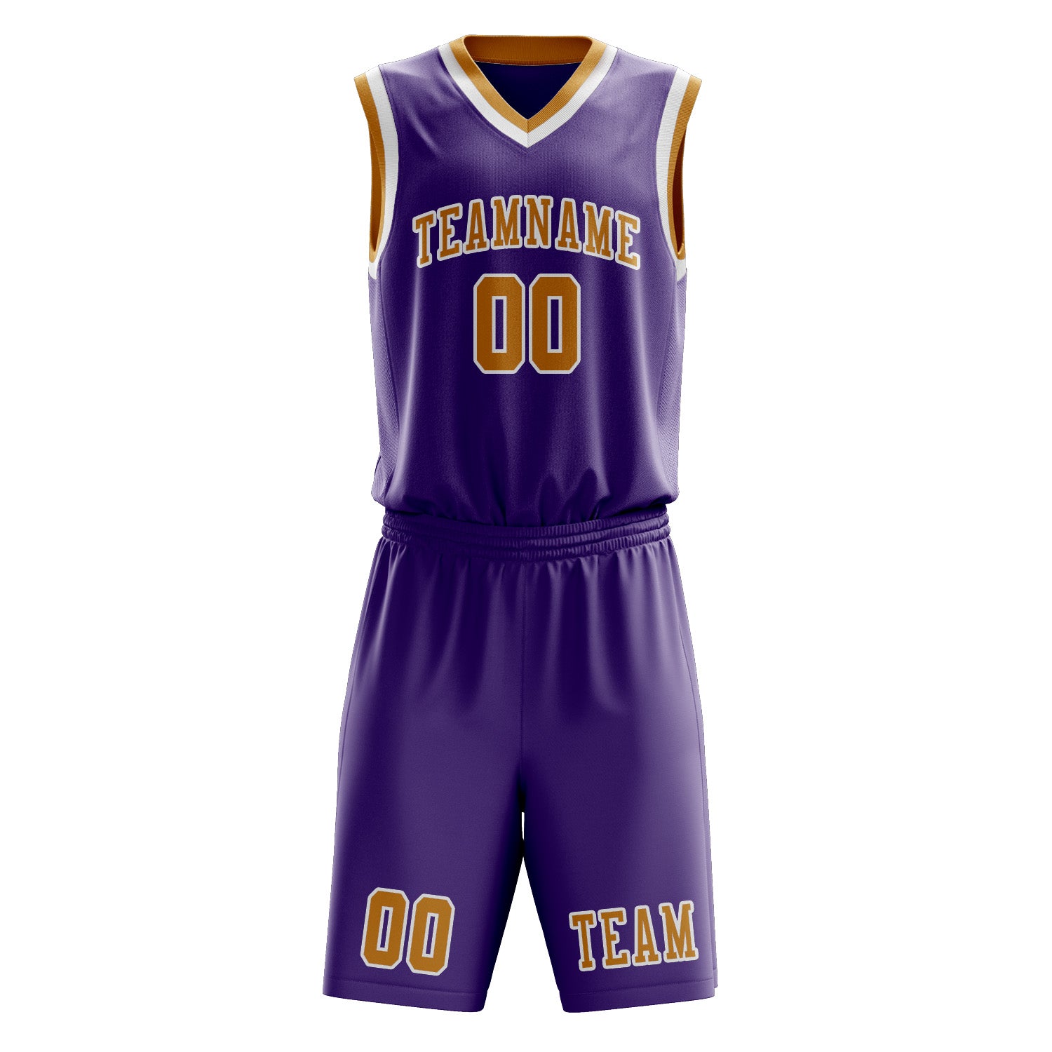 Benutzerdefiniertes Professionelles Lavendel Gelb Basketballtrikot-Set