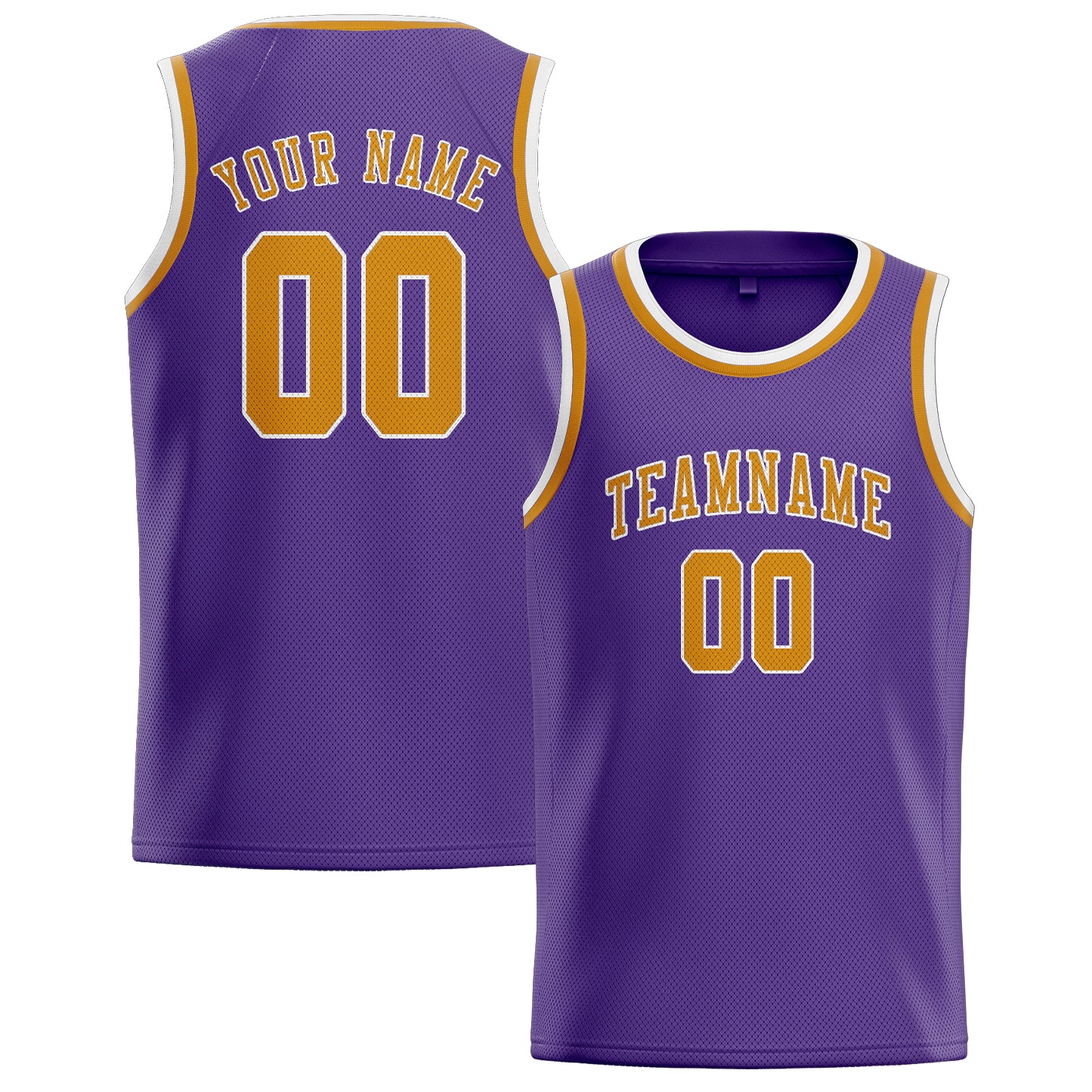 Benutzerdefiniertes Professionelles Lavendel Gelb Basketballtrikot
