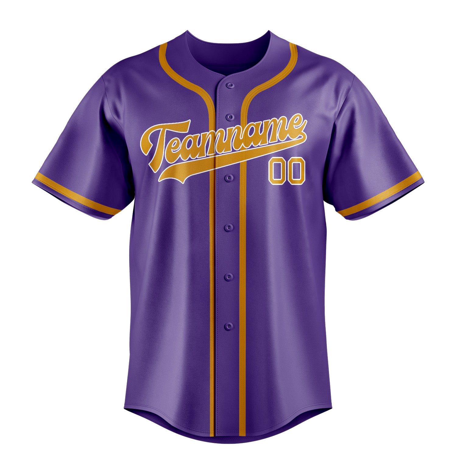 Benutzerdefiniertes Professionelles Lavendel Gelb Baseballtrikot