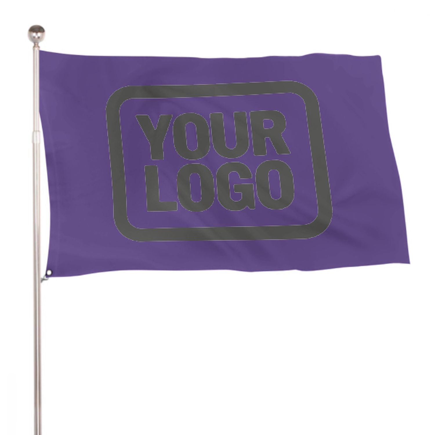 Maßgeschneidertes Lavendel Dunkelgrau Flagge