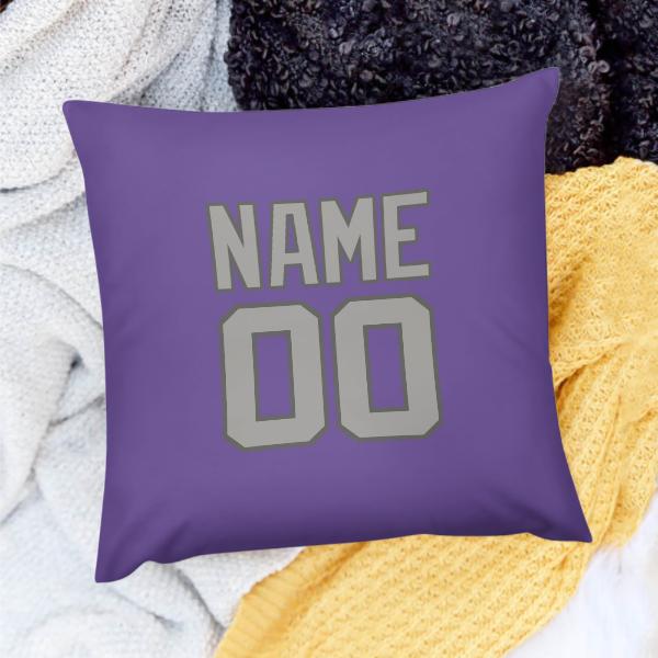 Federa personalizzata color lavanda e grigio