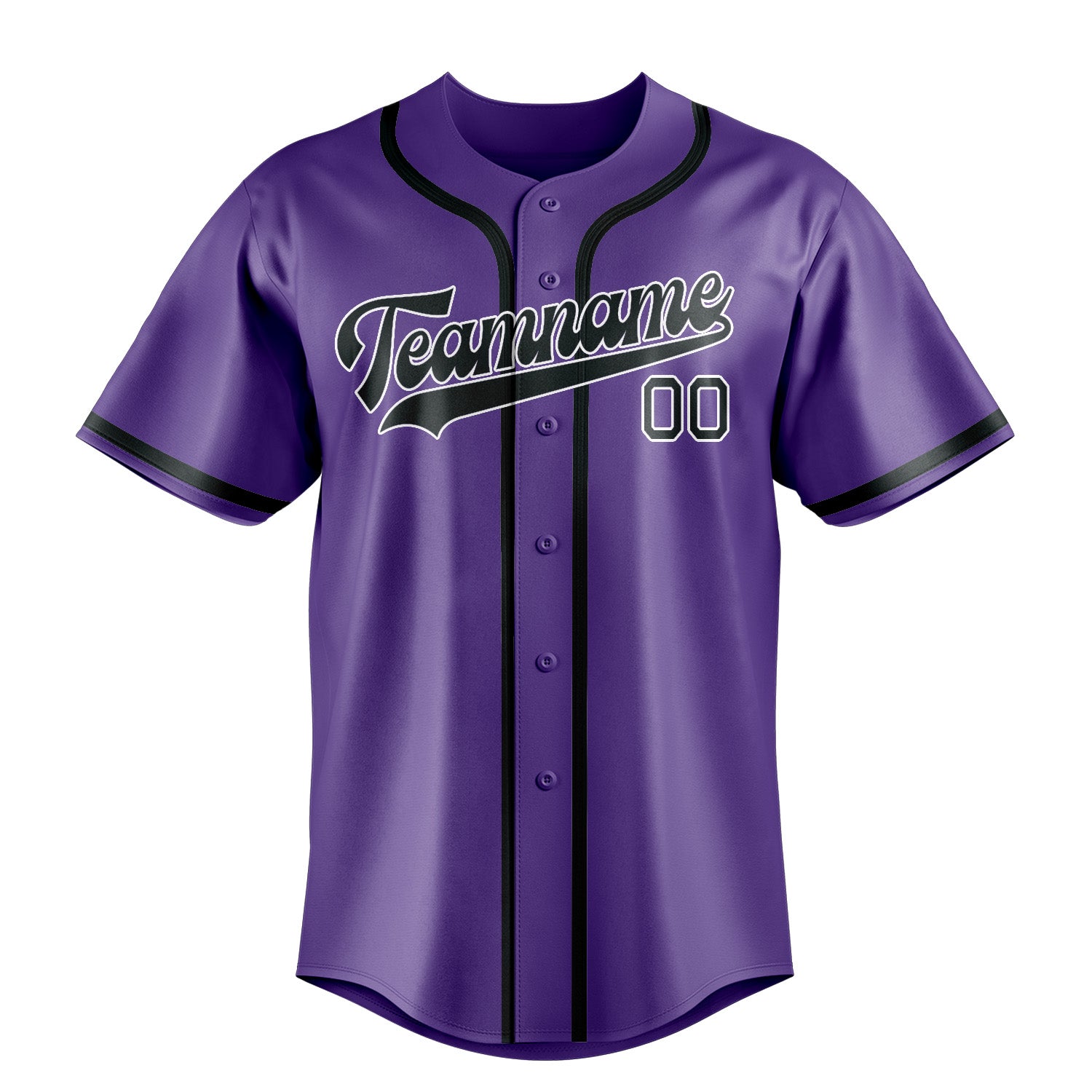 Benutzerdefiniertes Professionelles Lavendel Dunkelgrau Baseballtrikot