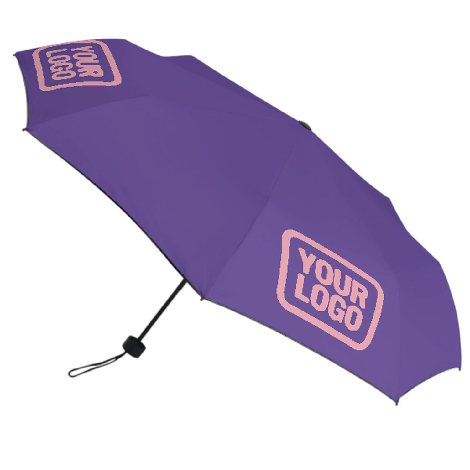Maßgeschneidertes Lavendel Rosa Automatik-Regenschirm