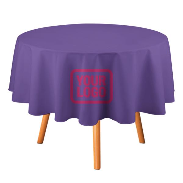 Tovaglia rotonda rosa lavanda personalizzata