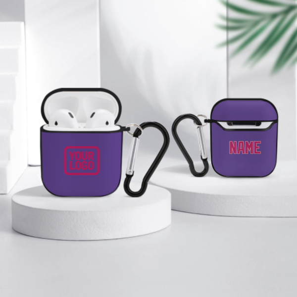 Maßgeschneidertes Lavendel Rosarot AirPods-Hülle