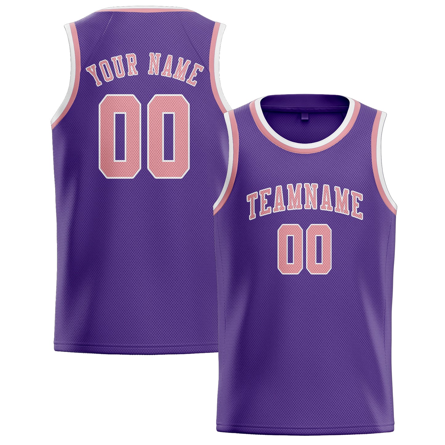 Benutzerdefiniertes Professionelles Lavendel Rosa Basketballtrikot