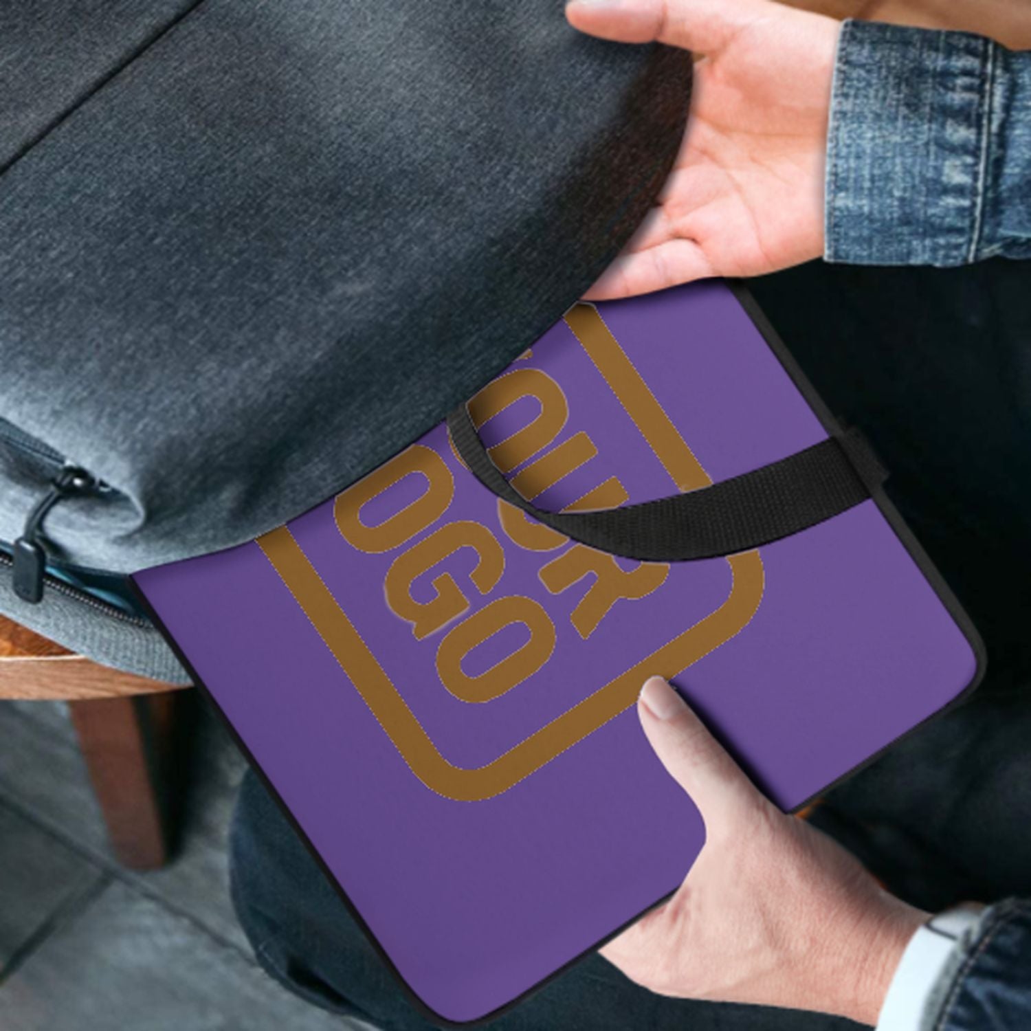 Maßgeschneidertes Lavendel Khaki Laptop Tasche