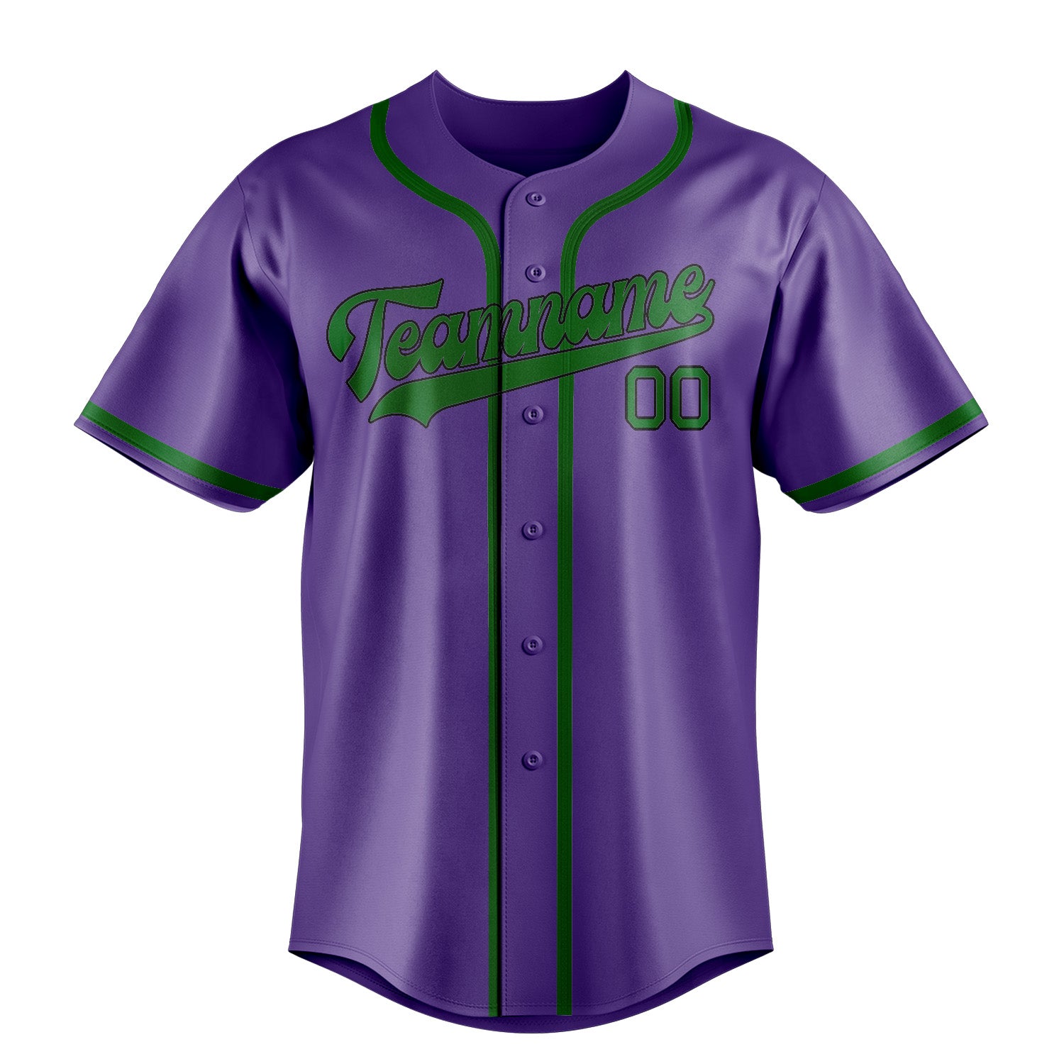 Benutzerdefiniertes Professionelles Lavendel Smaragdgrün Baseballtrikot