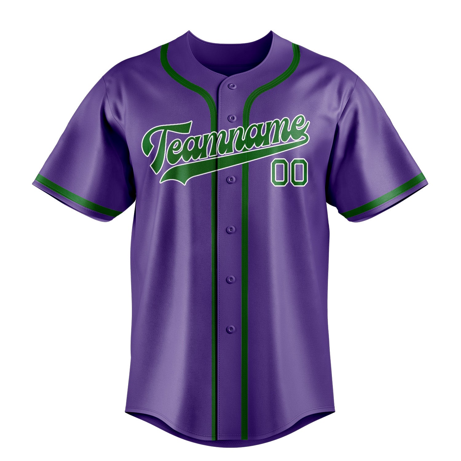 Benutzerdefiniertes Professionelles Lavendel Smaragdgrün Baseballtrikot