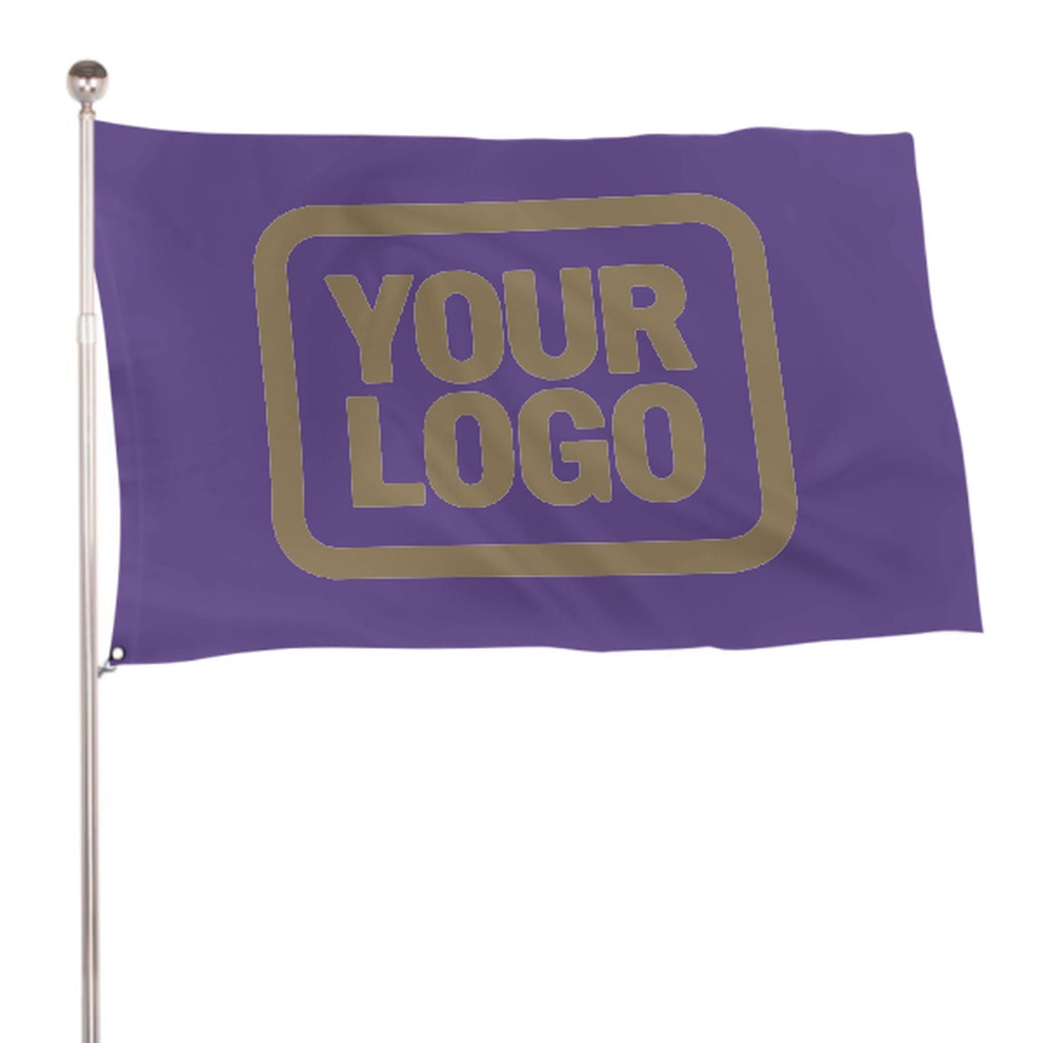 Maßgeschneidertes Lavendel Hellkhaki Flagge