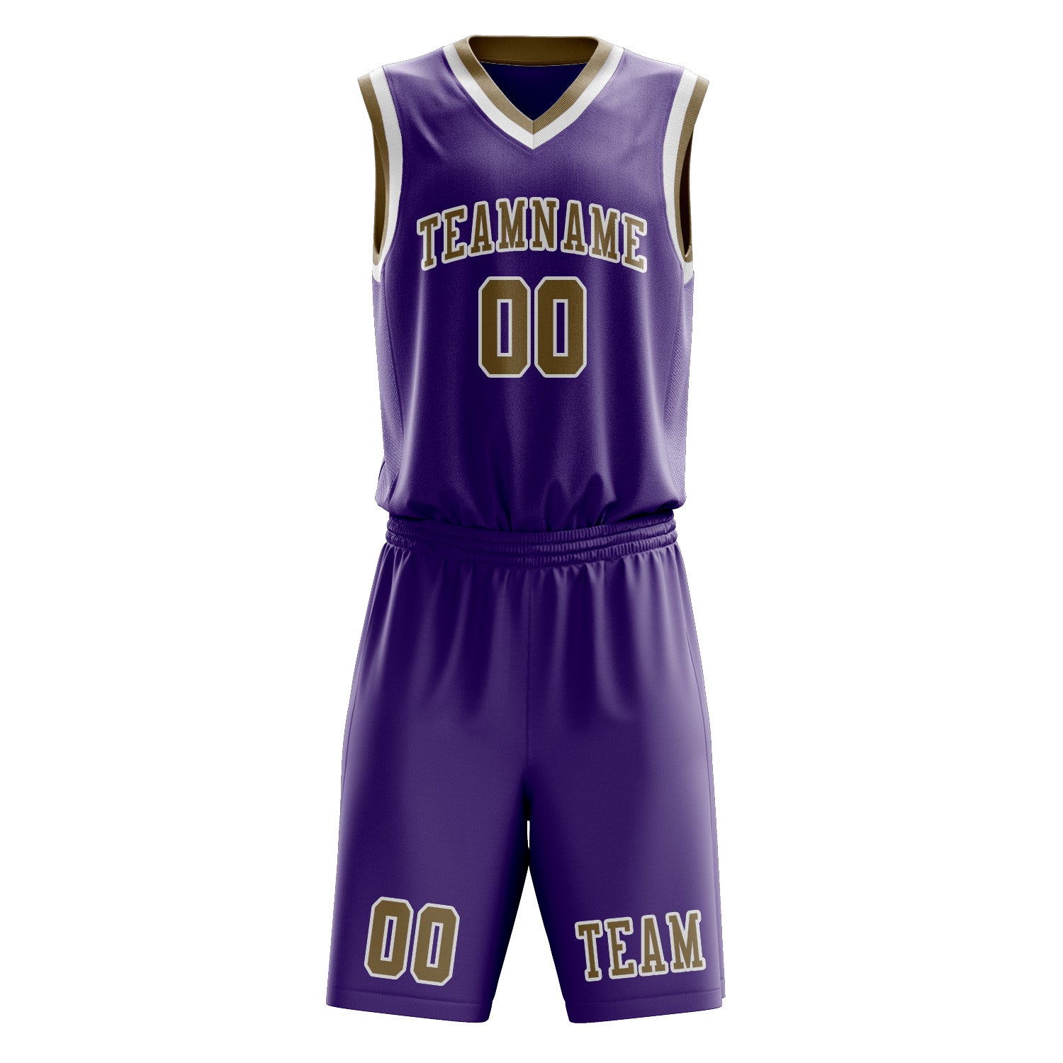 Benutzerdefiniertes Professionelles Lavendel Hellkhaki Basketballtrikot-Set