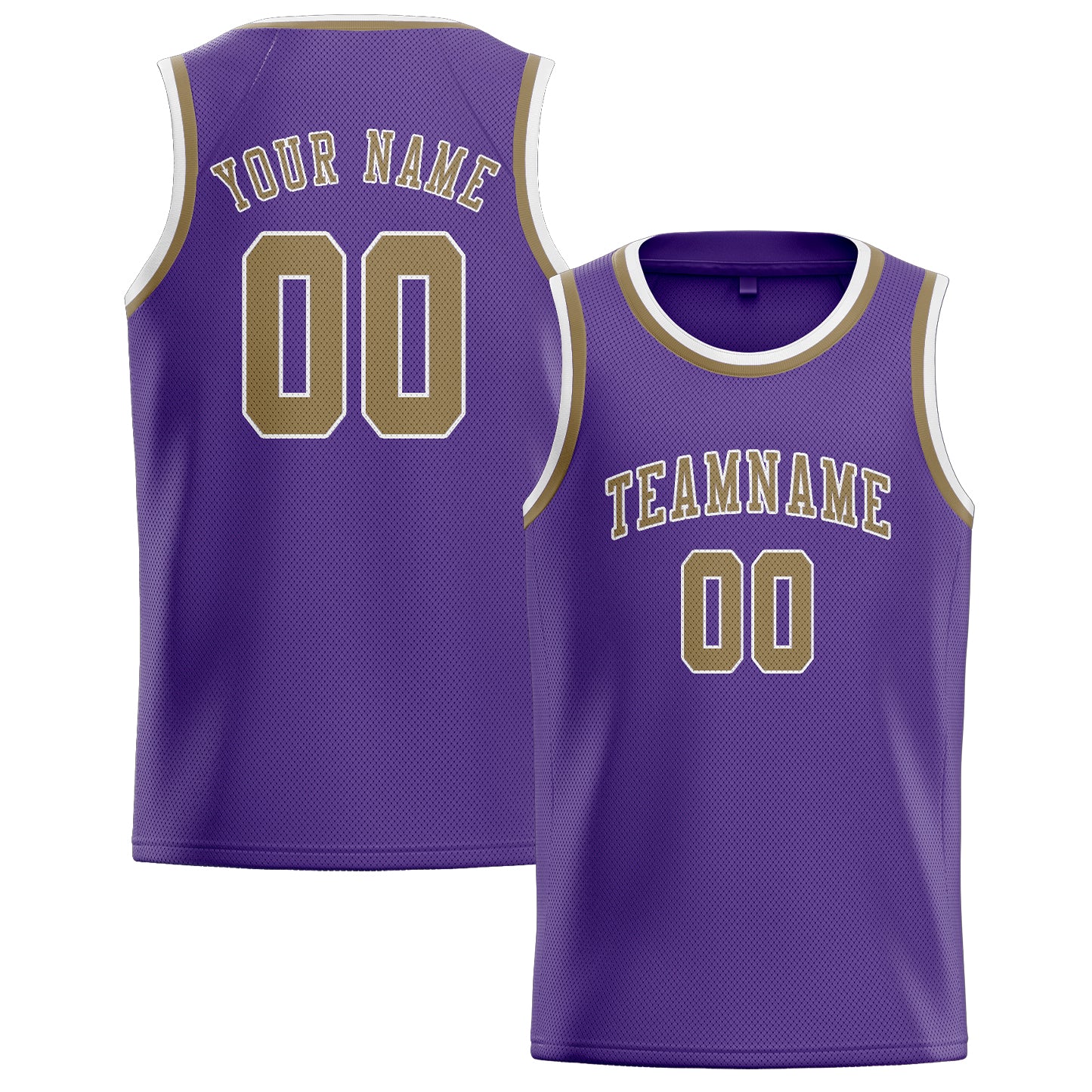 Benutzerdefiniertes Professionelles Lavendel Hellkhaki Basketballtrikot