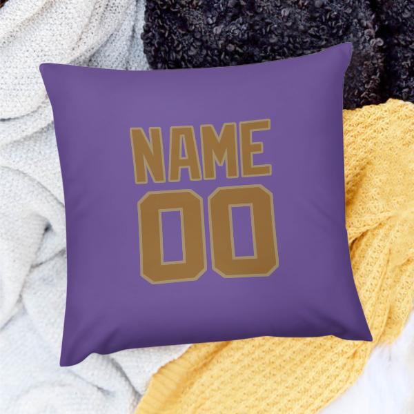 Federa personalizzata color lavanda e cachi
