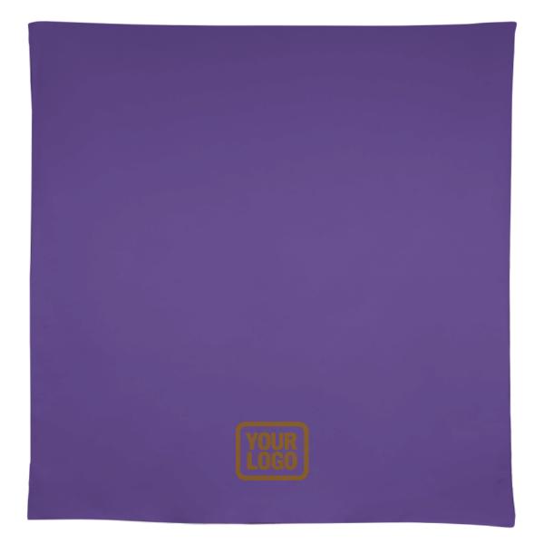 Tovaglia quadrata personalizzata color lavanda chiaro e cachi