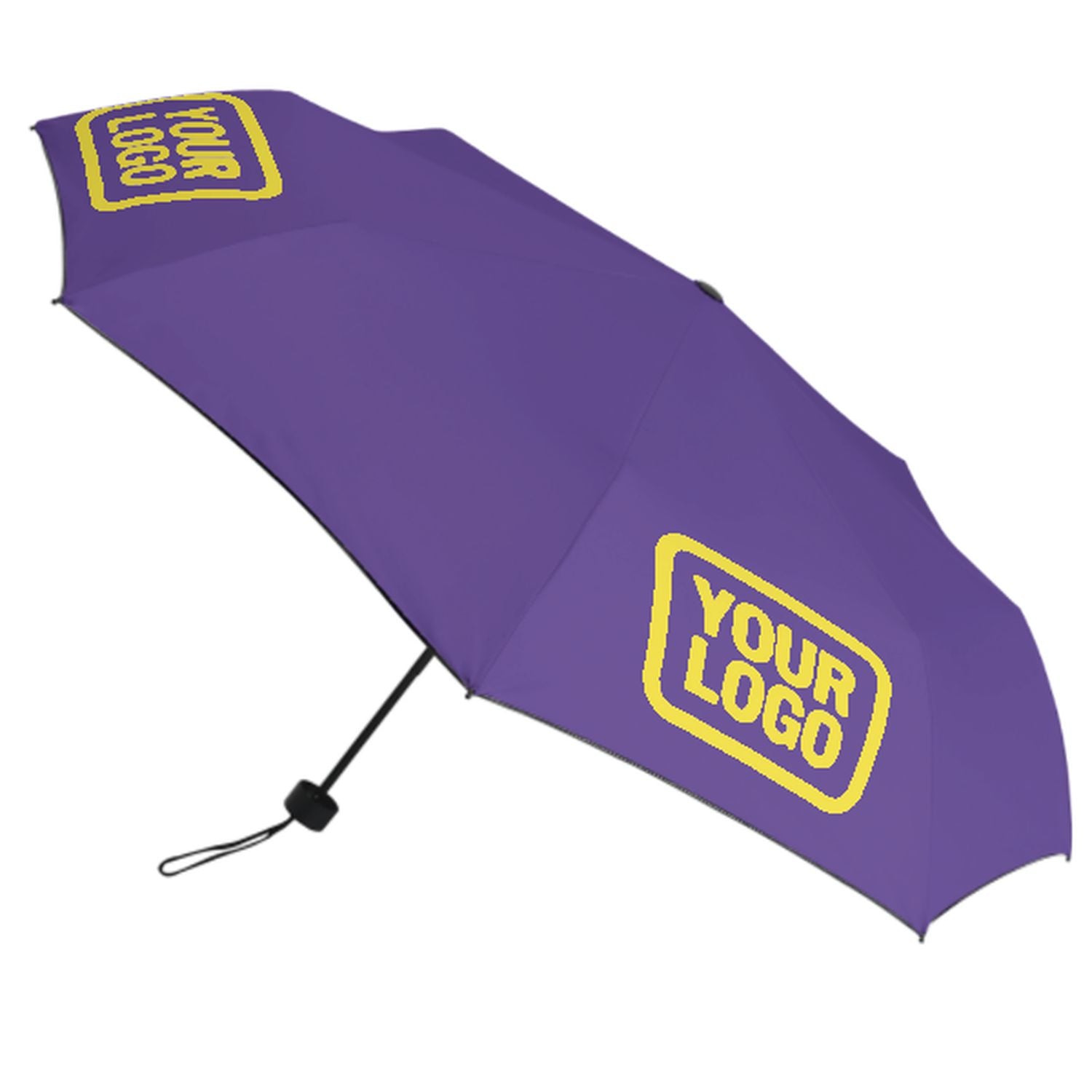 Maßgeschneidertes Lavendel Blassgelb Automatik-Regenschirm