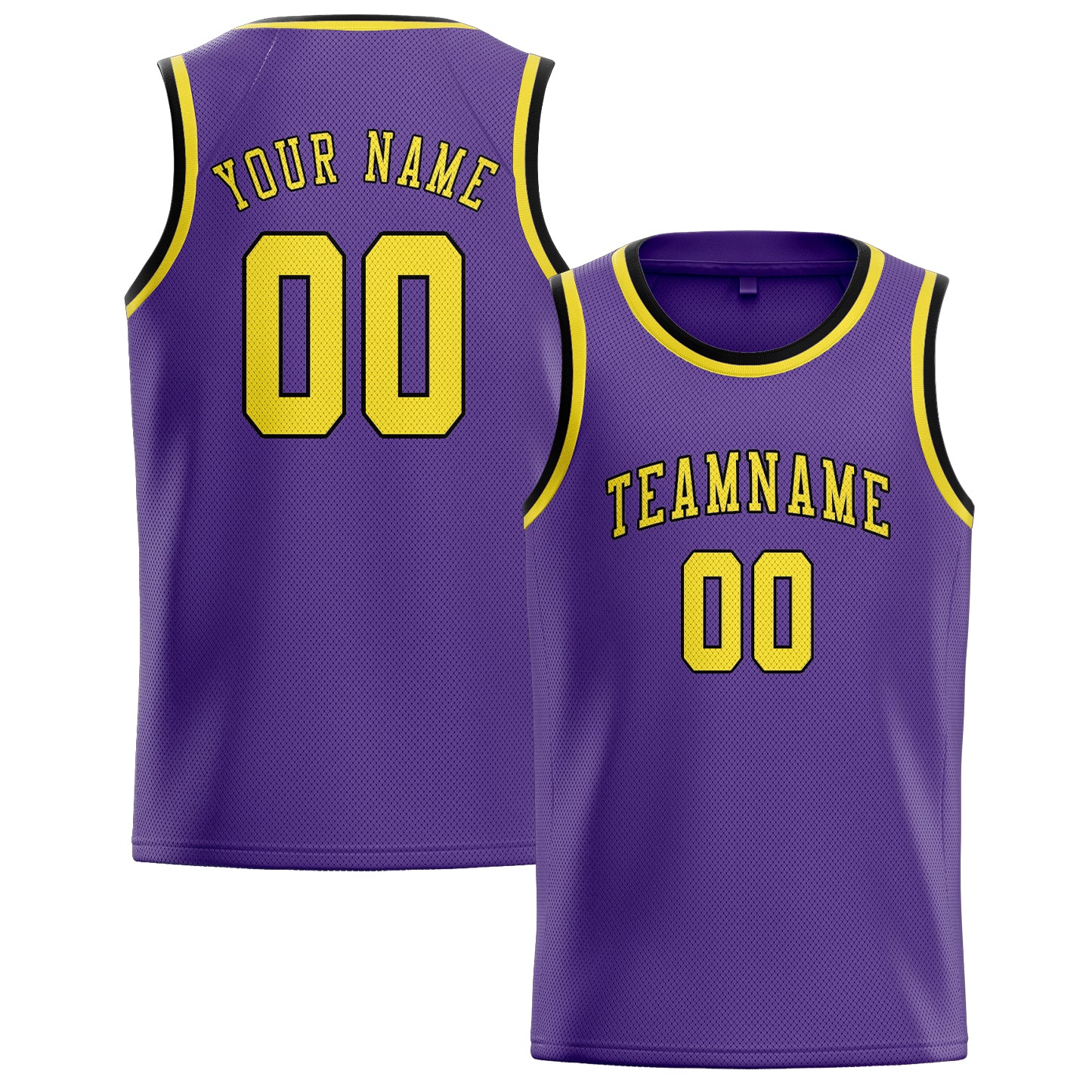 Benutzerdefiniertes Professionelles Lavendel Blassgelb Basketballtrikot