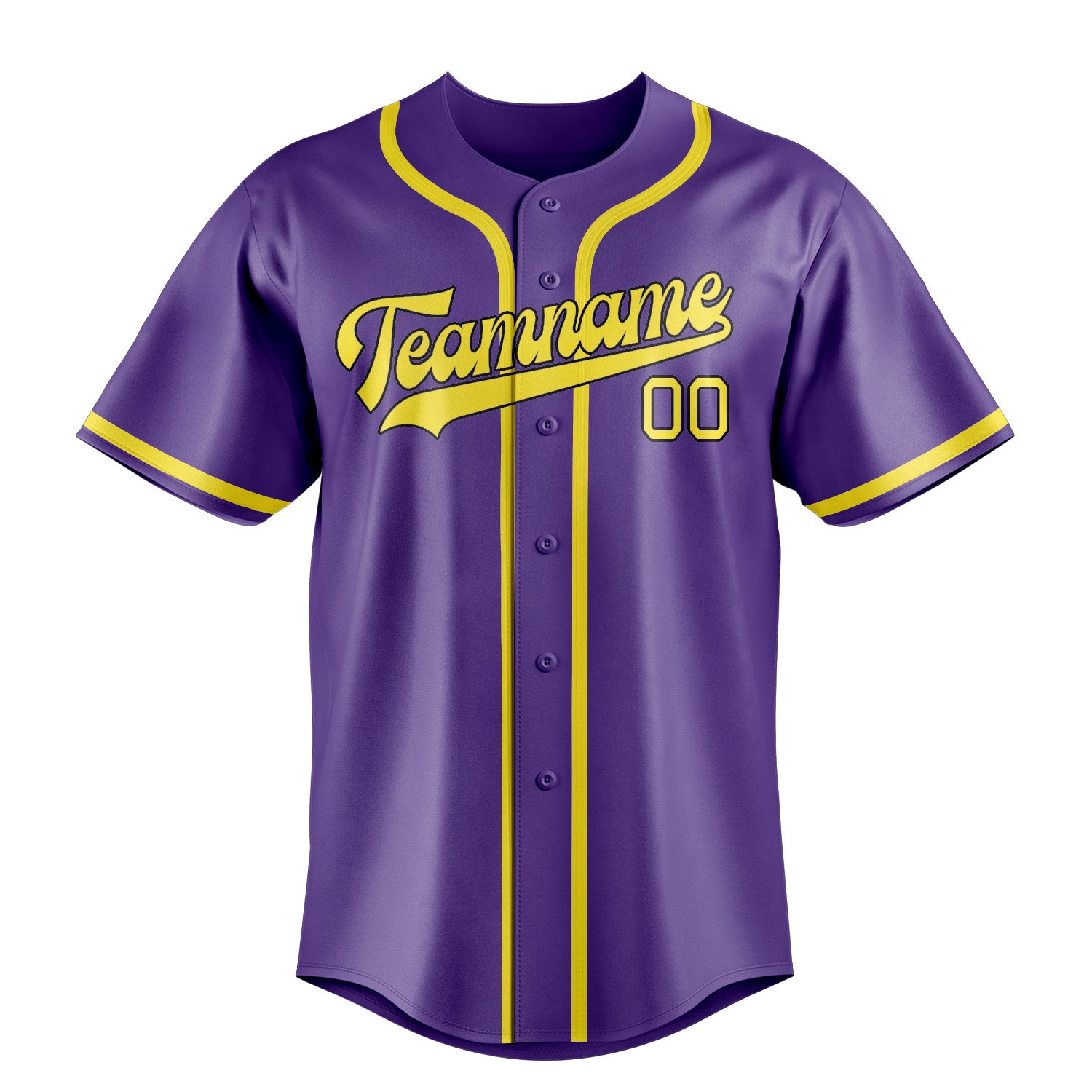 Benutzerdefiniertes Professionelles Lavendel Blassgelb Baseballtrikot