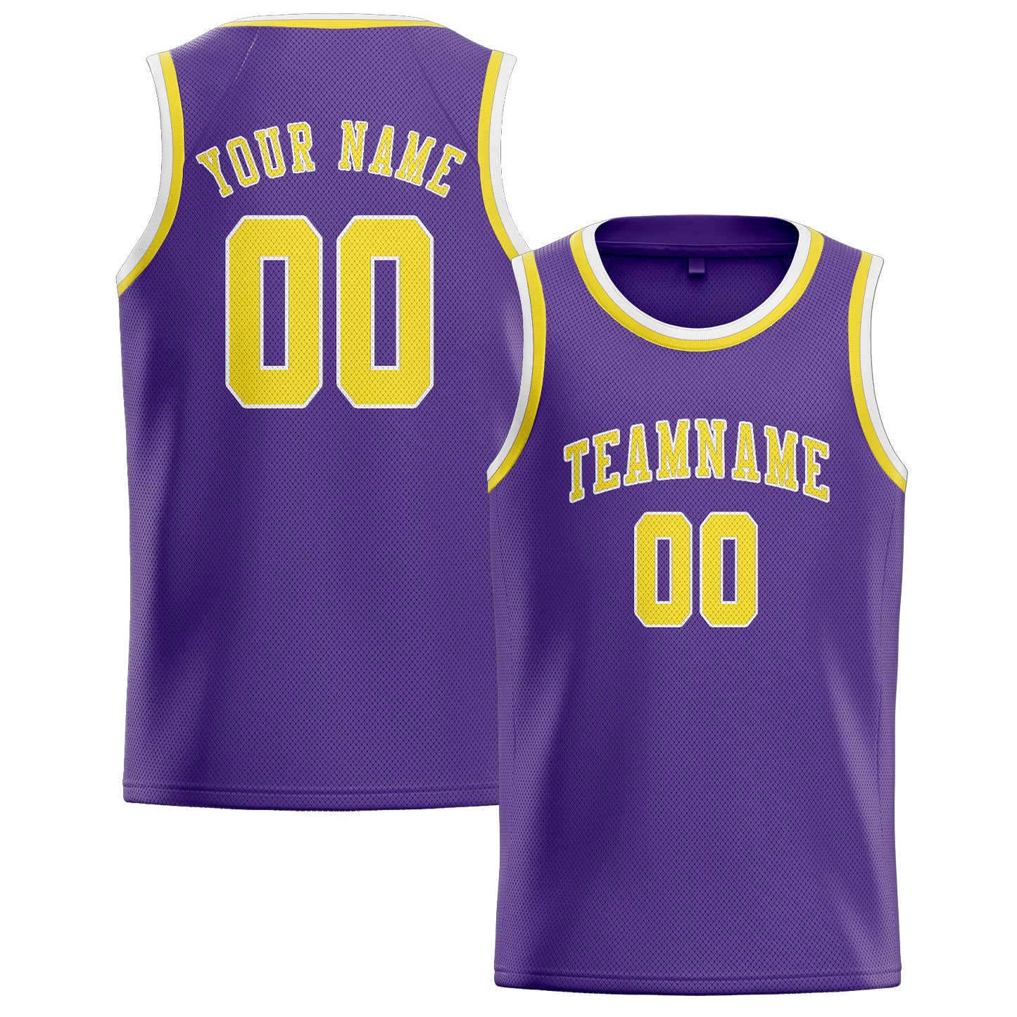 Benutzerdefiniertes Professionelles Lavendel Blassgelb Basketballtrikot