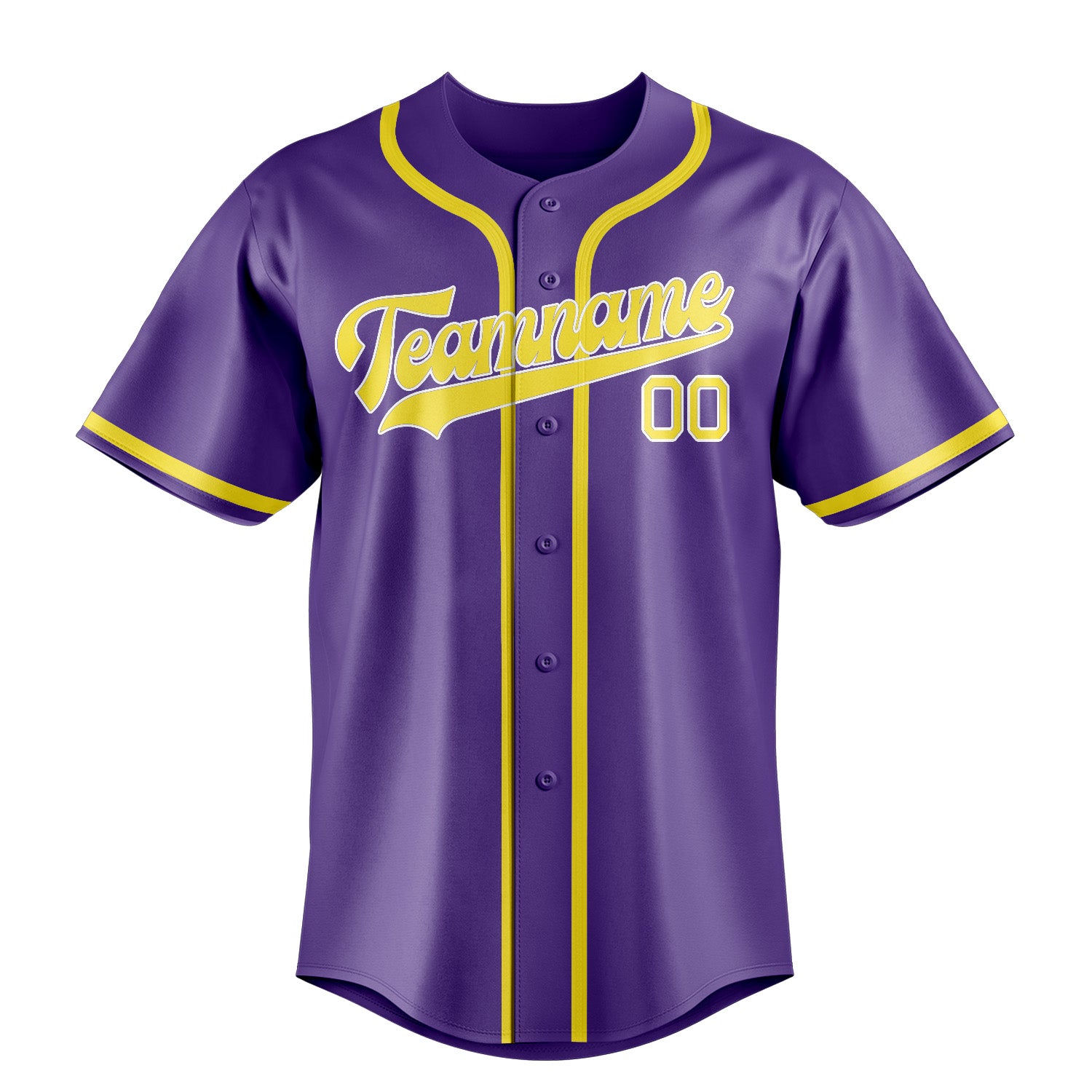 Benutzerdefiniertes Professionelles Lavendel Blassgelb Baseballtrikot