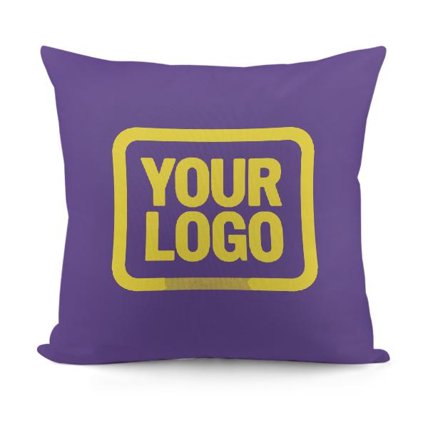 Fodera per cuscino personalizzata color lavanda e giallo pallido