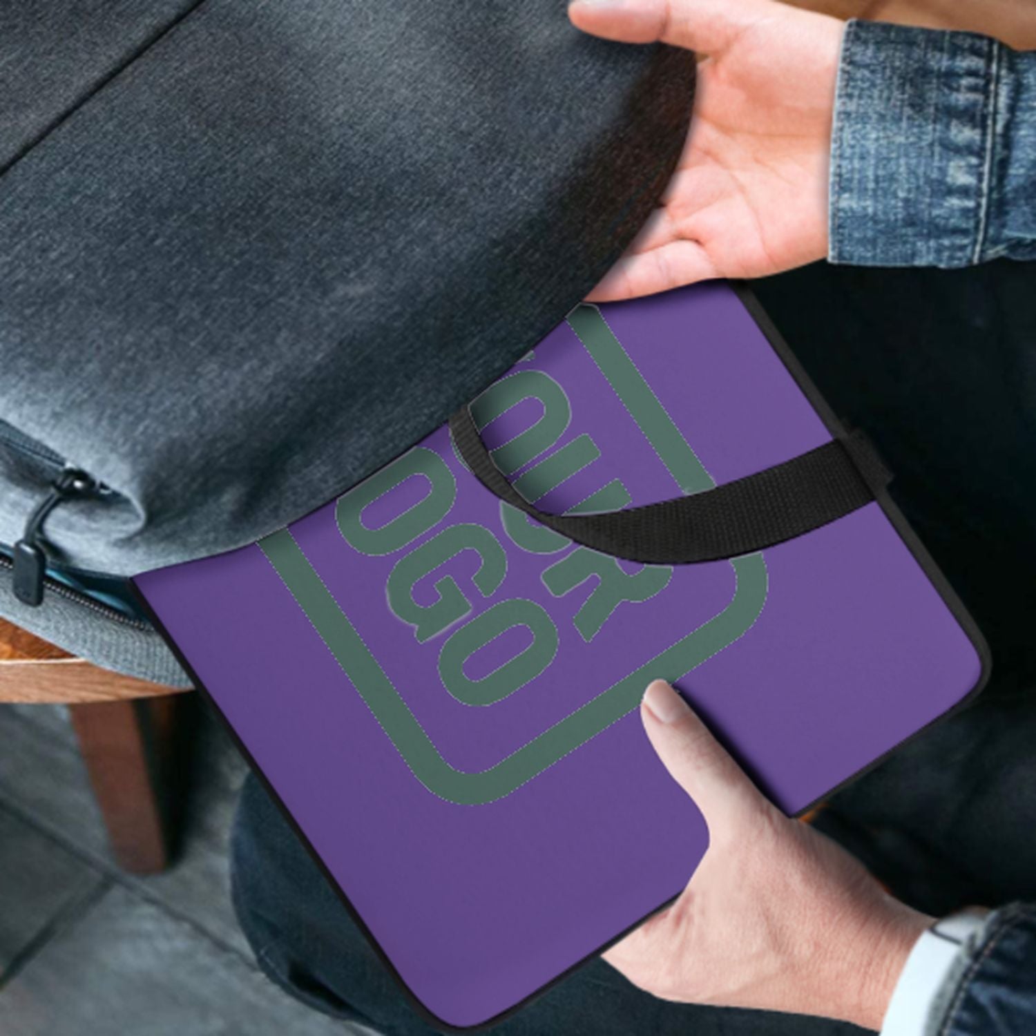 Maßgeschneidertes Lavendel Blue Green Laptop Tasche