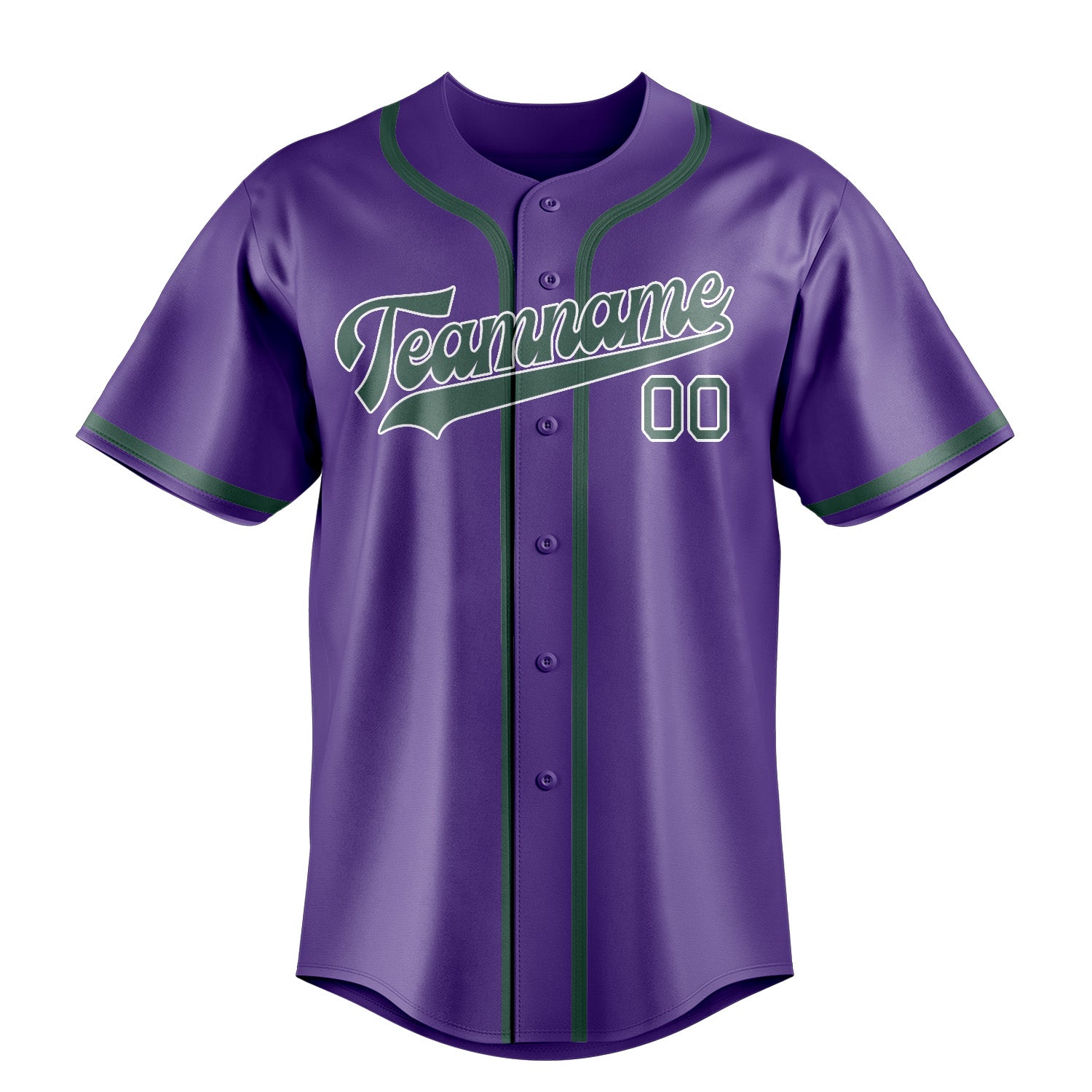 Benutzerdefiniertes Professionelles Lavendel Blaugrün Baseballtrikot