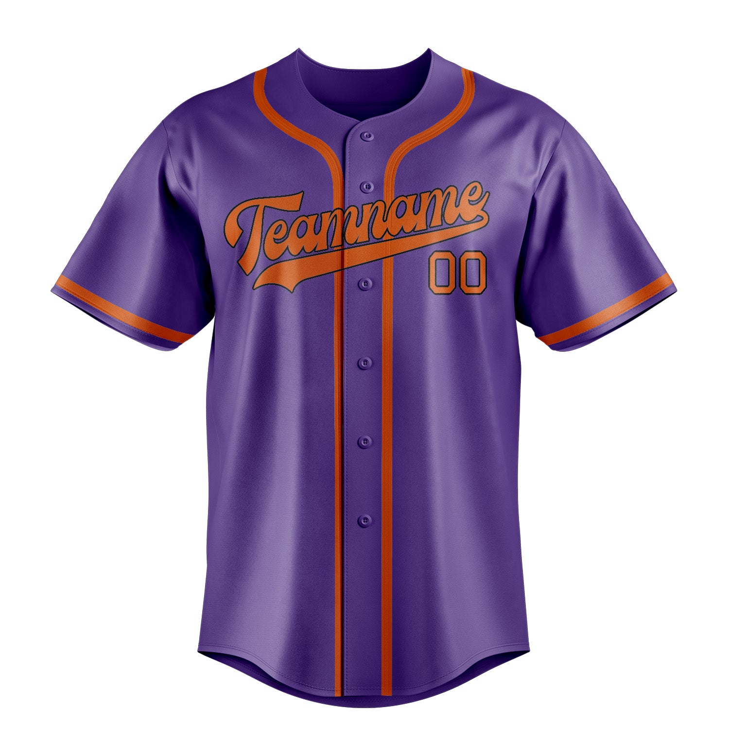 Benutzerdefiniertes Professionelles Lavendel Orange Baseballtrikot