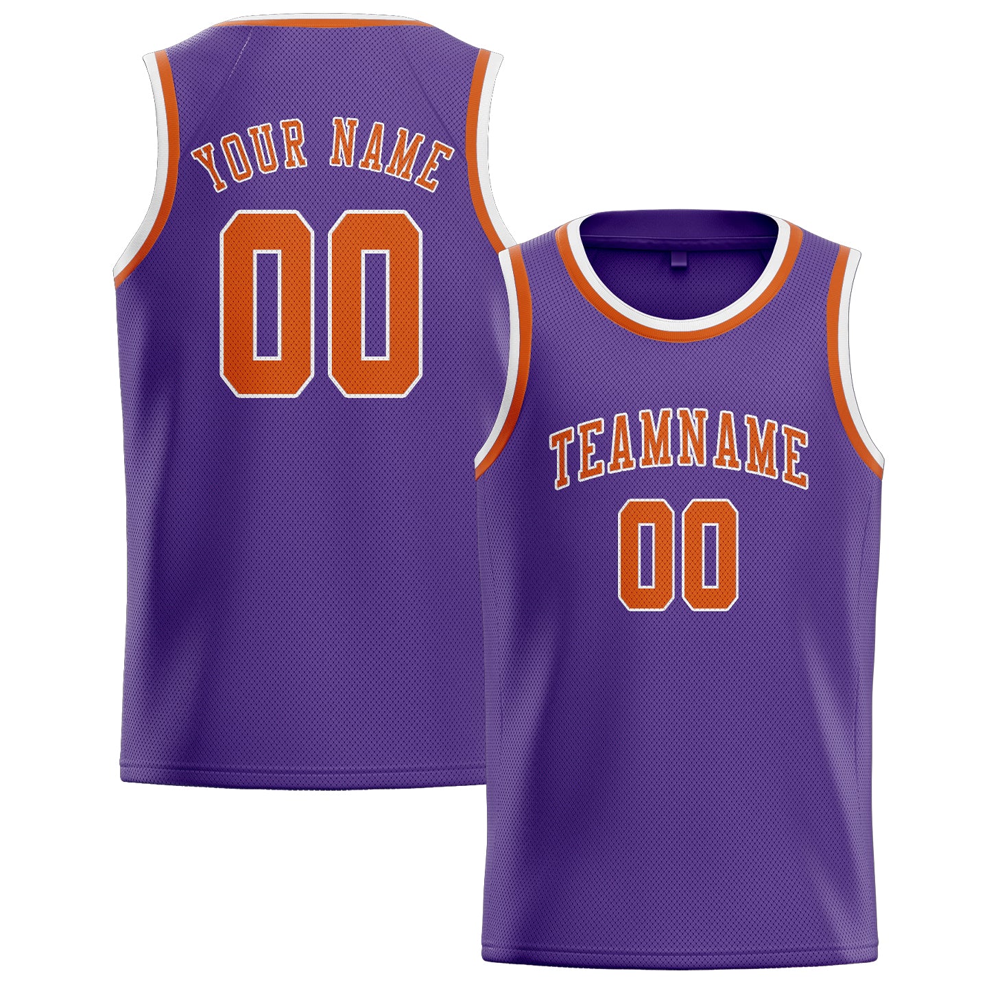 Benutzerdefiniertes Professionelles Lavendel Orange Basketballtrikot
