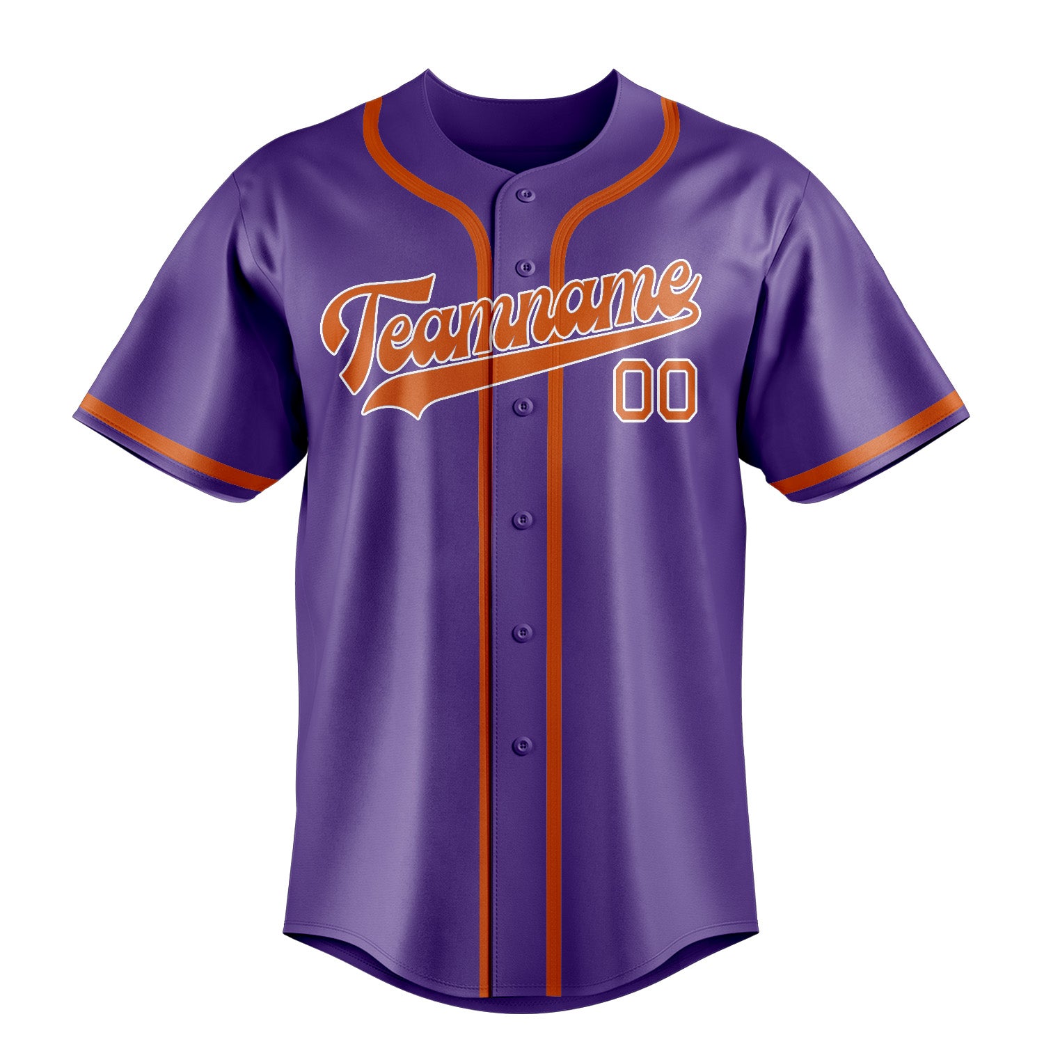 Benutzerdefiniertes Professionelles Lavendel Orange Baseballtrikot