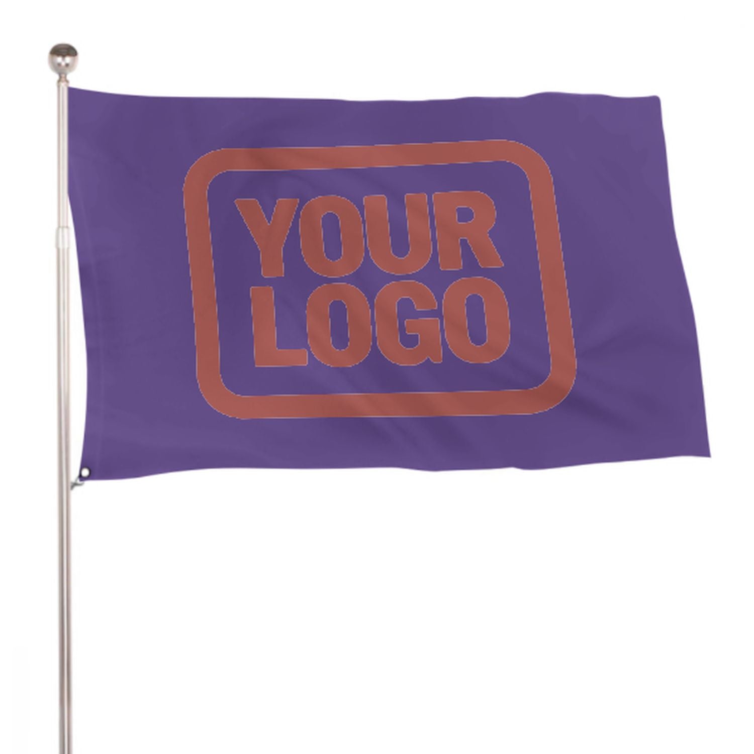 Maßgeschneidertes Lavendel Kupferrose Flagge