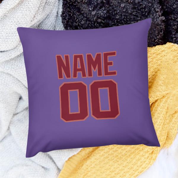 Federa personalizzata color lavanda e cremisi