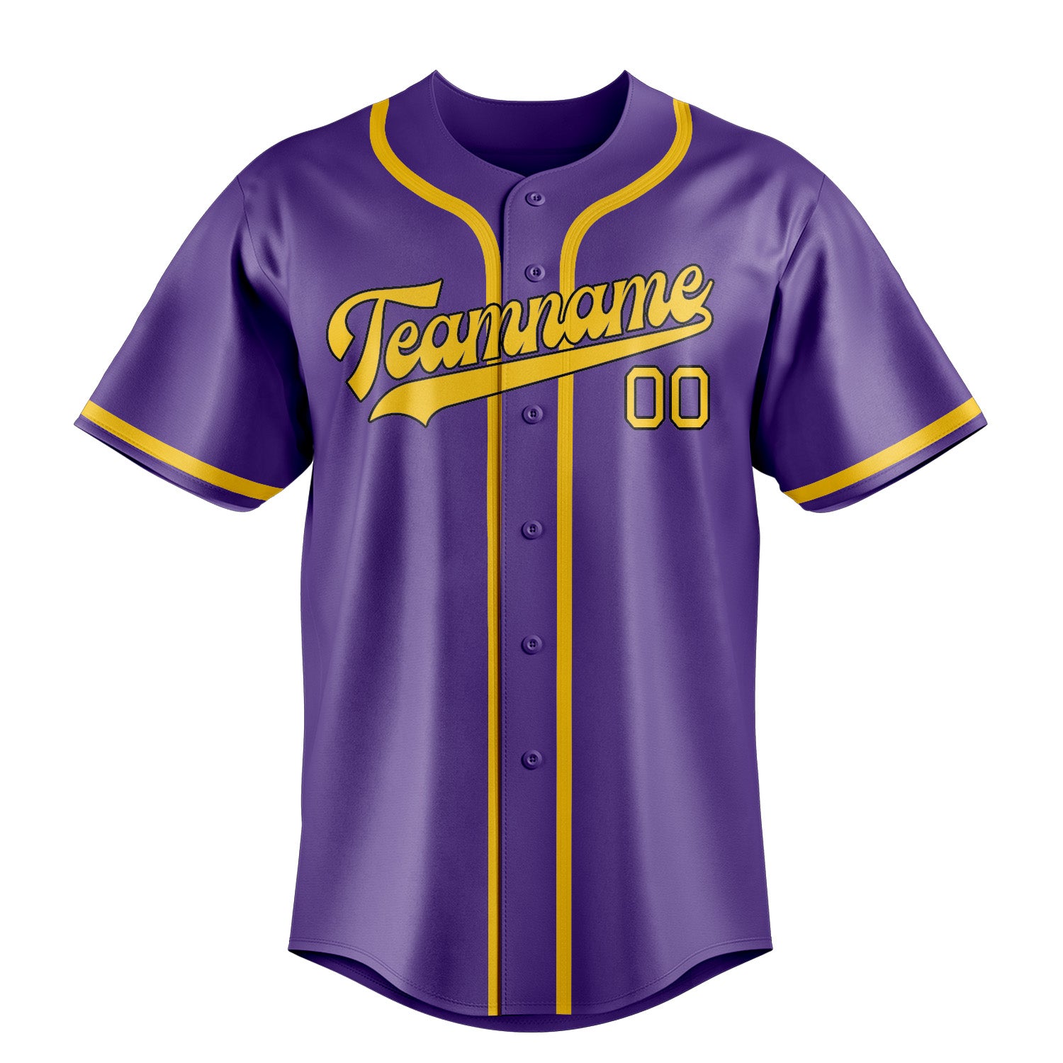 Benutzerdefiniertes Professionelles Lavendel Gold Baseballtrikot