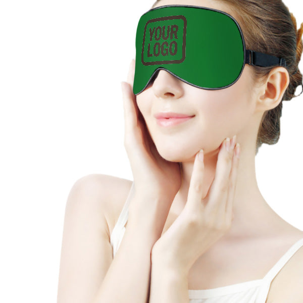 Maßgeschneidertes Smaragdgrün Braun Schlafmaske