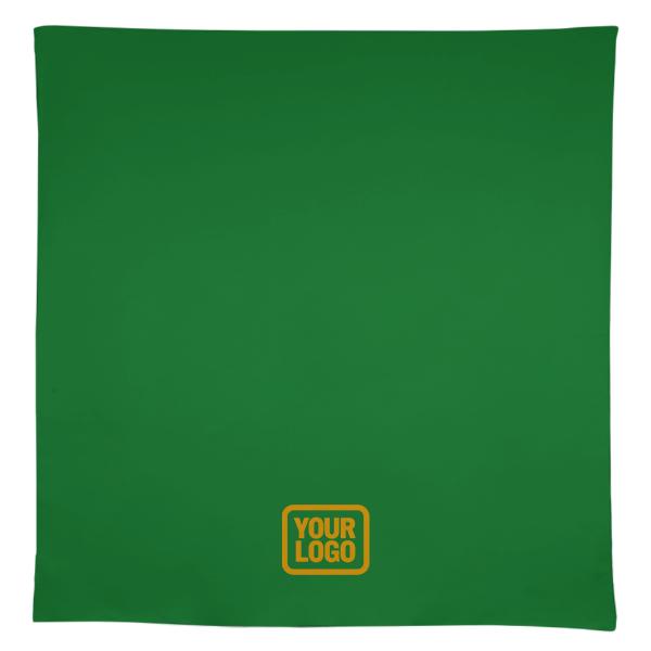 Tovaglia quadrata marrone verde smeraldo personalizzata