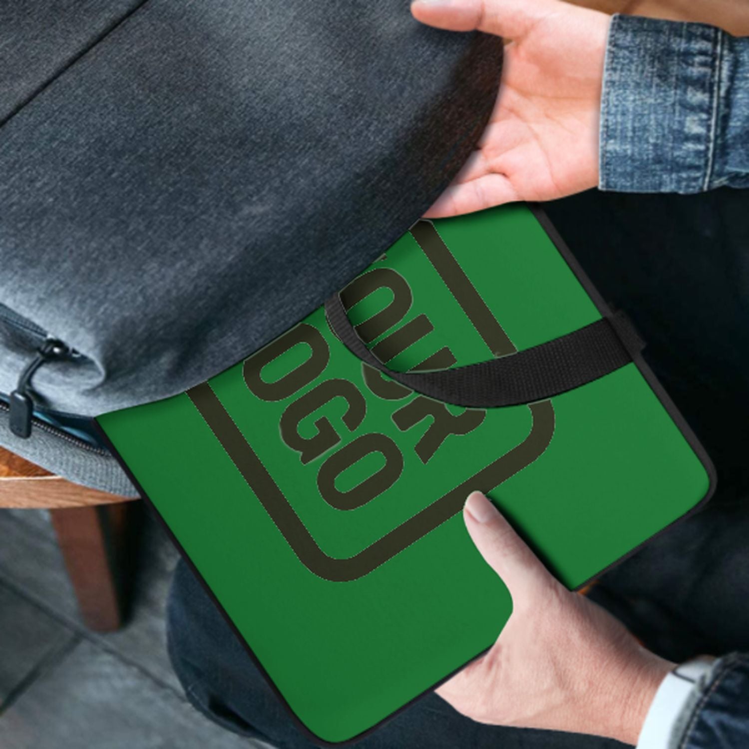Maßgeschneidertes Smaragdgrün Olive Laptop Tasche