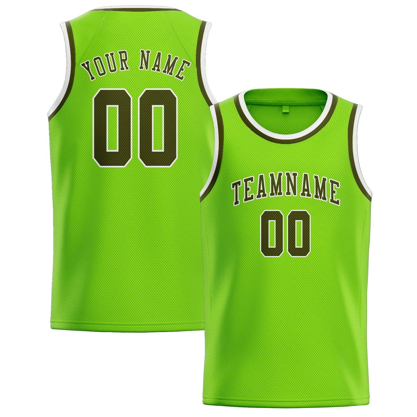 Benutzerdefiniertes Professionelles Smaragdgrün Dunkles Oliv Basketballtrikot