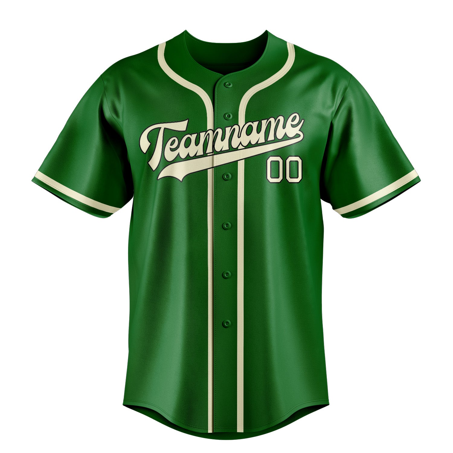 Benutzerdefiniertes Professionelles Smaragdgrün Beige Baseballtrikot