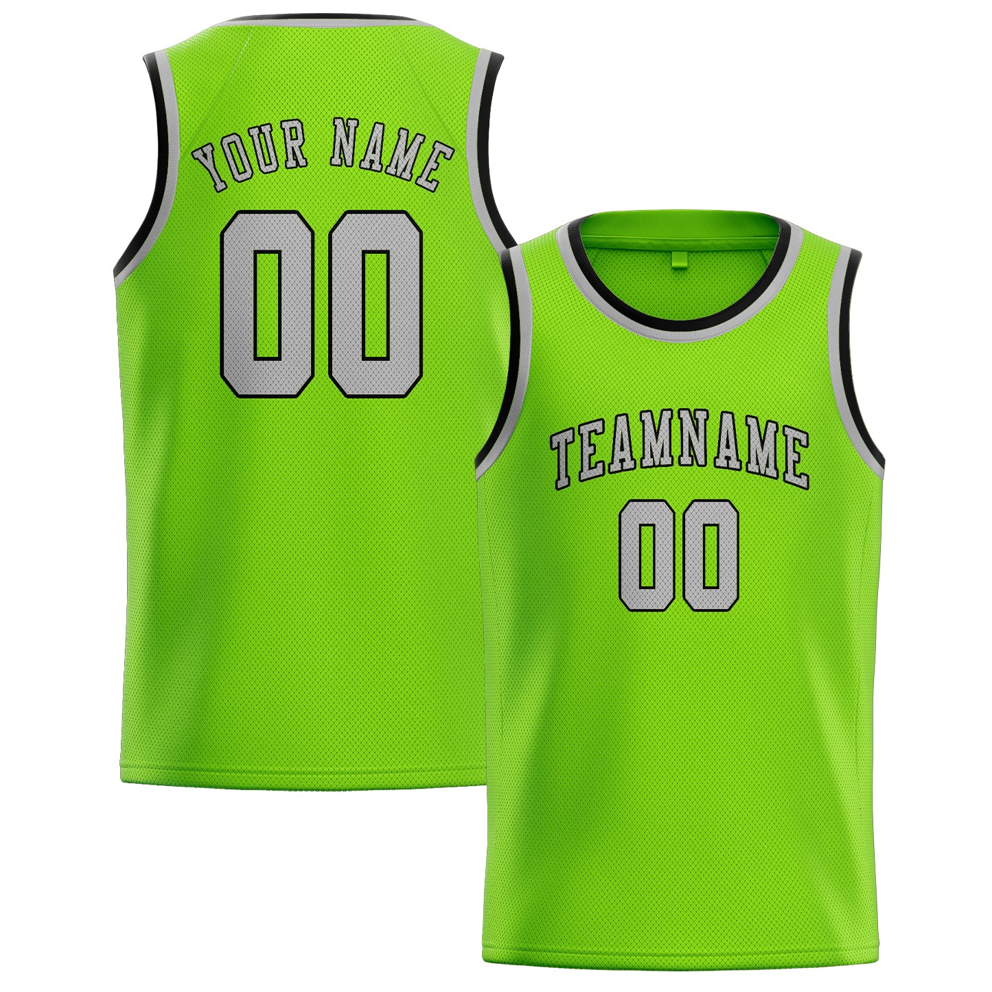 Benutzerdefiniertes Professionelles Smaragdgrün Grau Basketballtrikot
