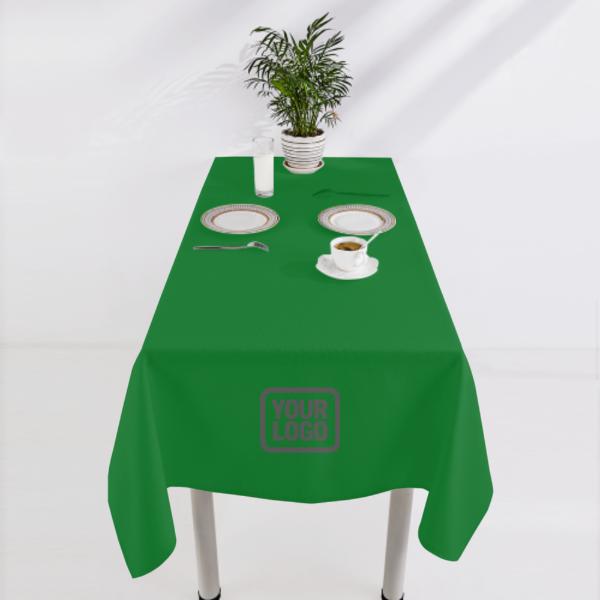 Tovaglia quadrata personalizzata verde smeraldo grigia